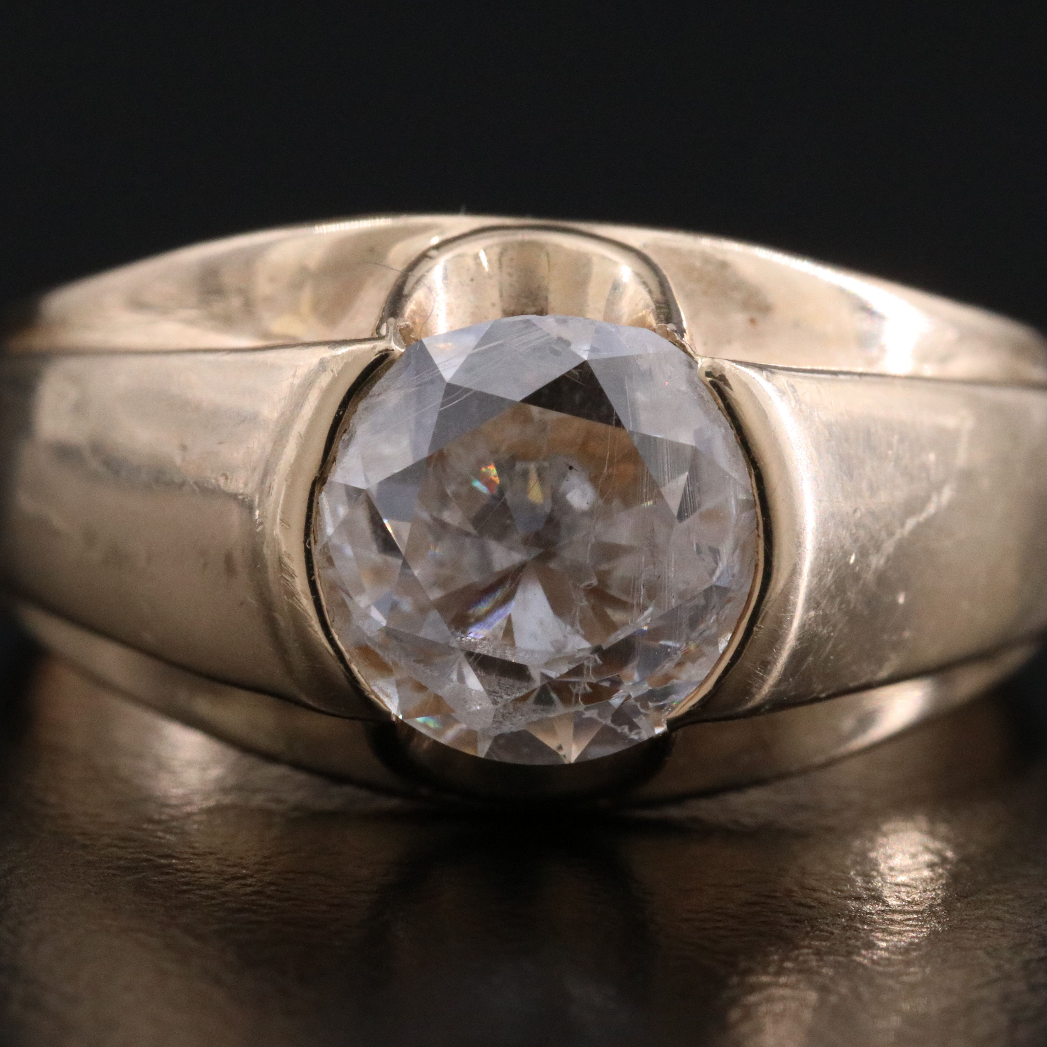 Scrap Lot 14K Lab Grown Diamond Solitaire Ring