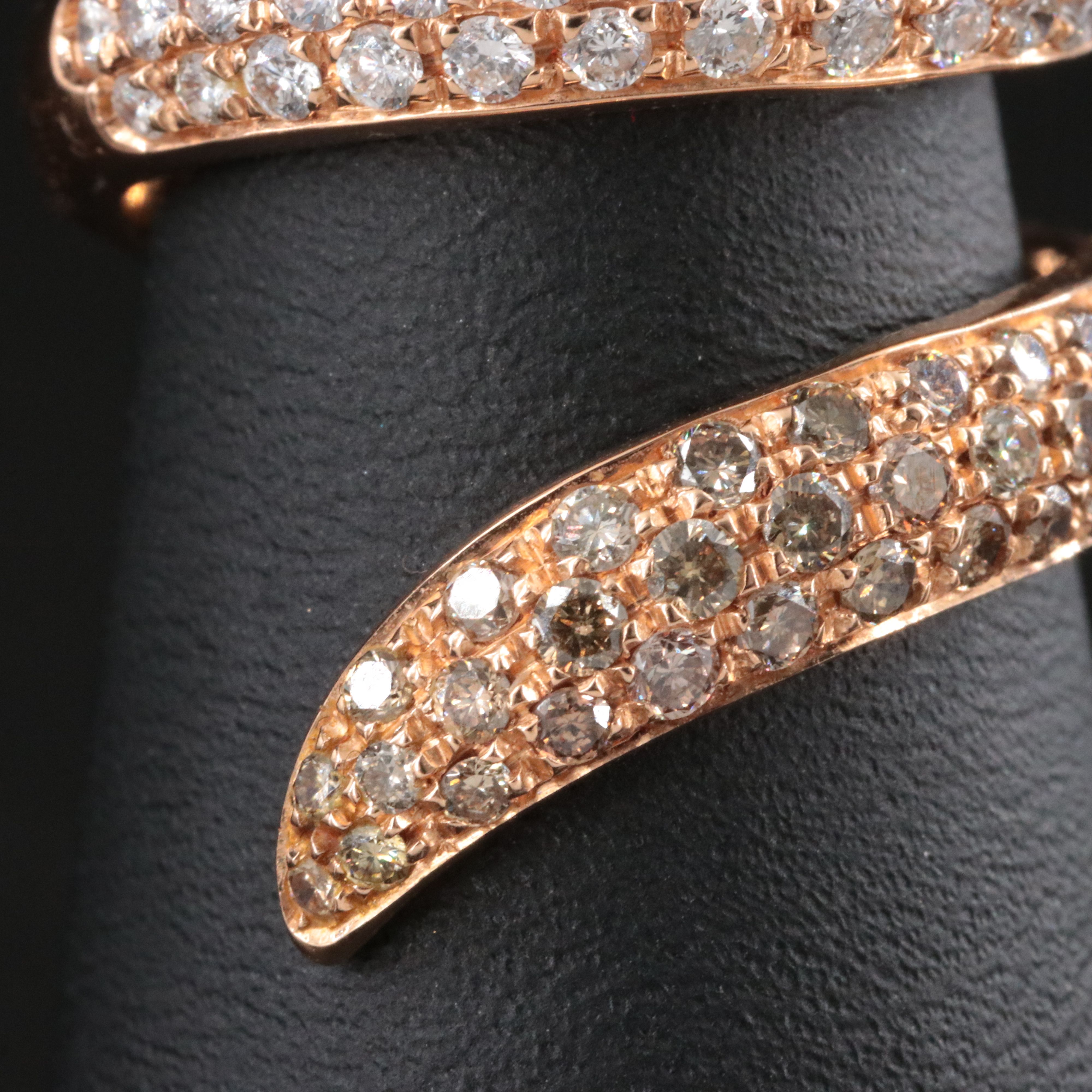 Staurino Fratelli Magic Snake 18K Rose Gold 2.52 CTW Diamond Flex Ring