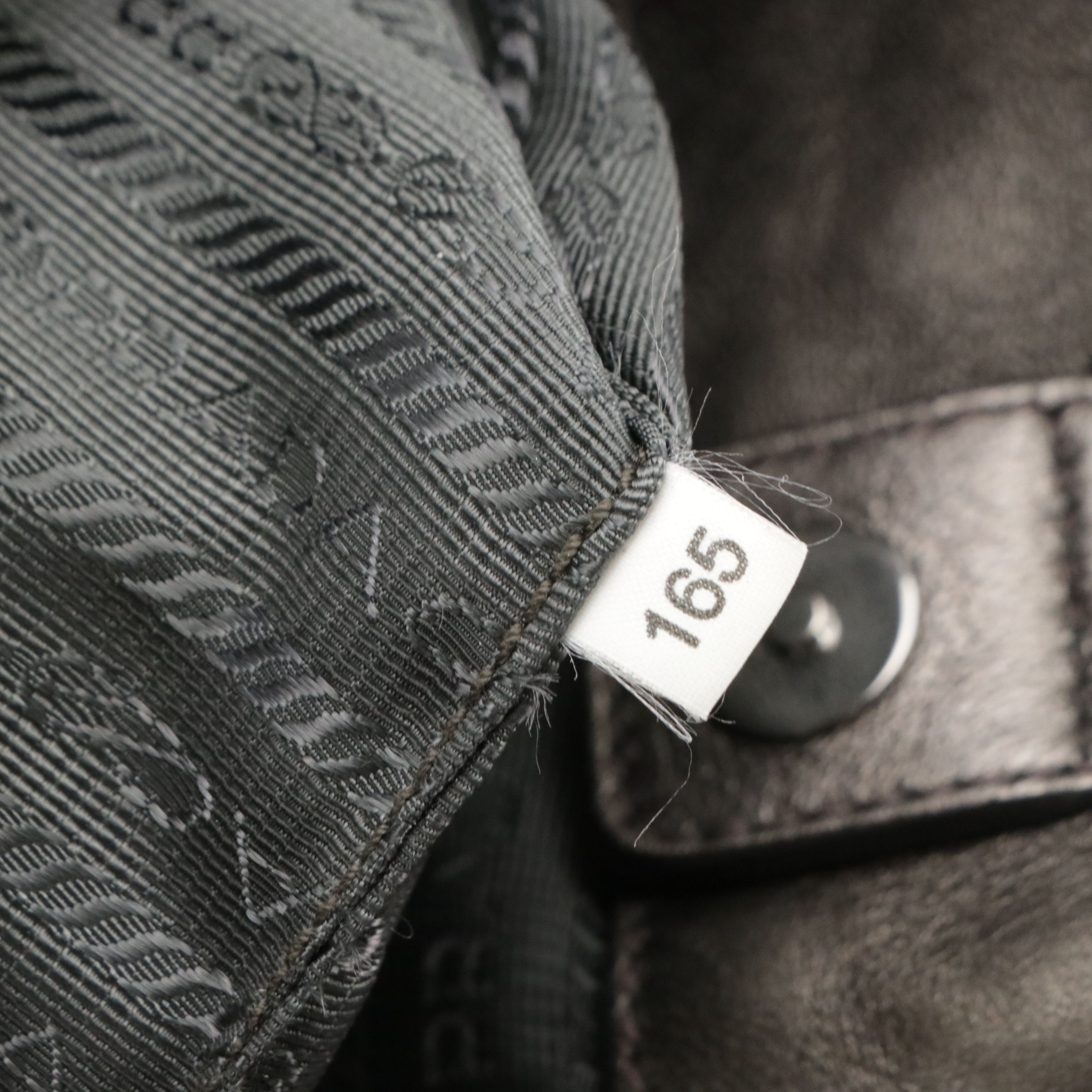 Prada Handbag in Tessuto Nylon and Mordore Stripes Metallic Nappa Leather