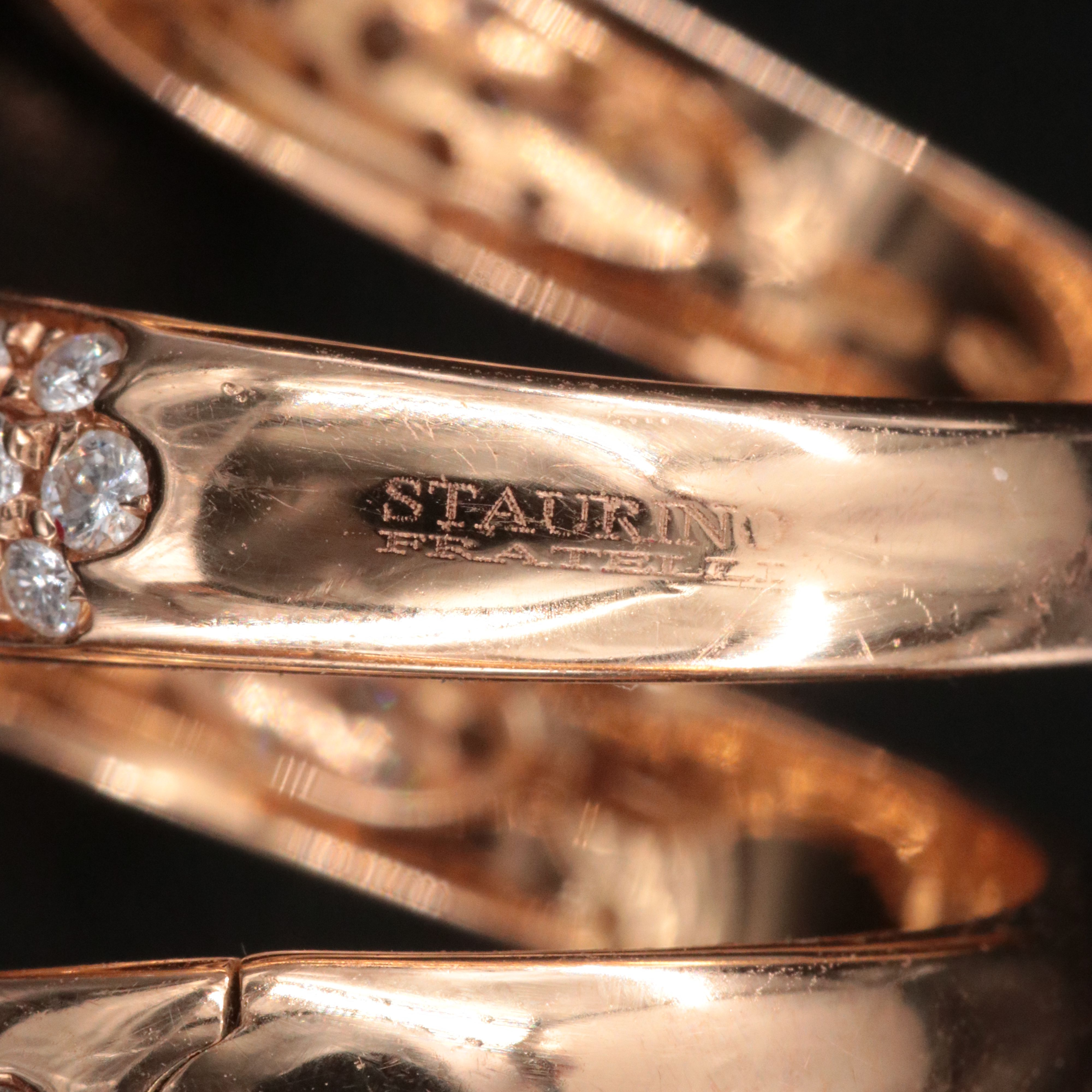 Staurino Fratelli Magic Snake 18K Rose Gold 2.52 CTW Diamond Flex Ring