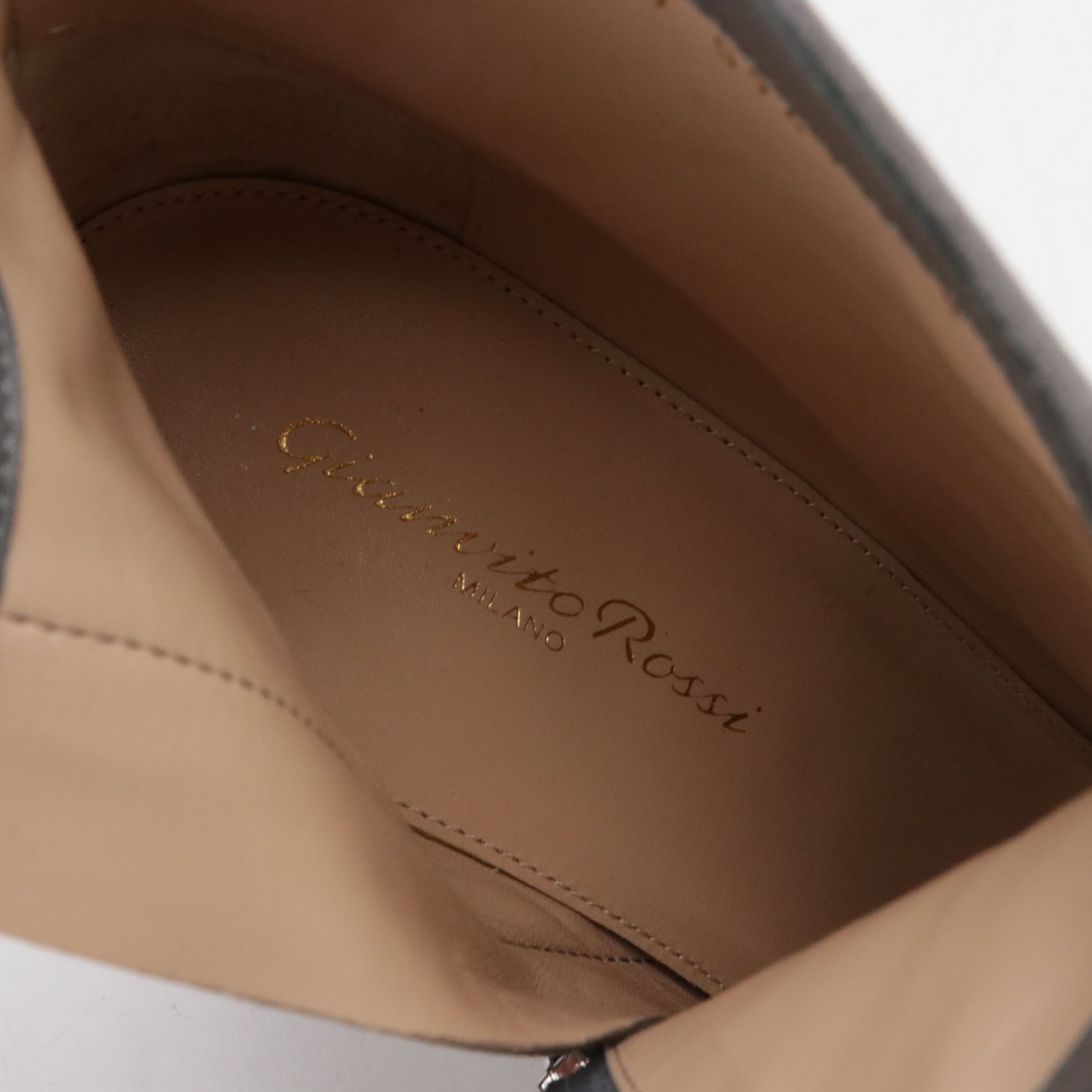 Gianvito Rossi Grey Suede Open-Toed Ankle Boots