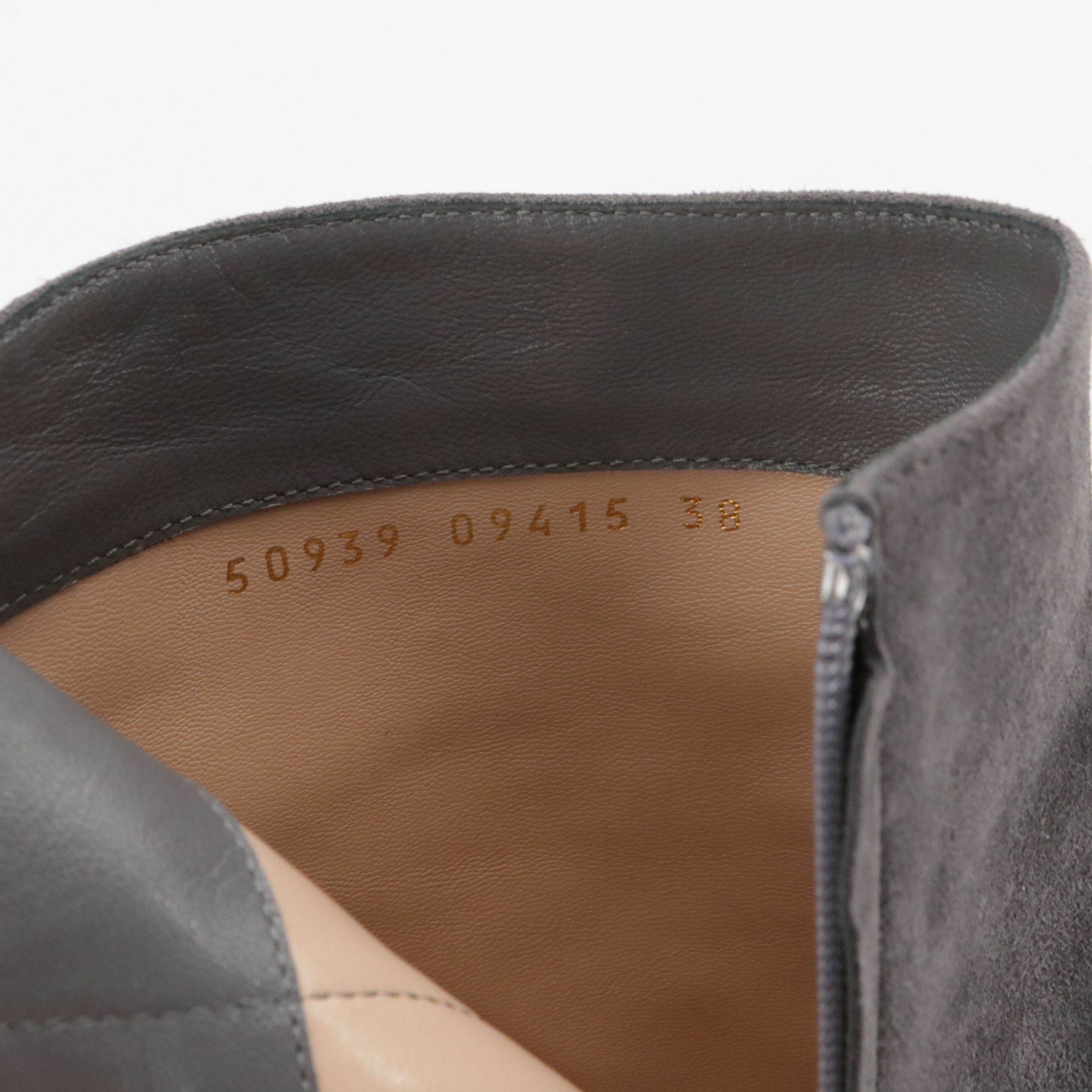 Gianvito Rossi Grey Suede Open-Toed Ankle Boots