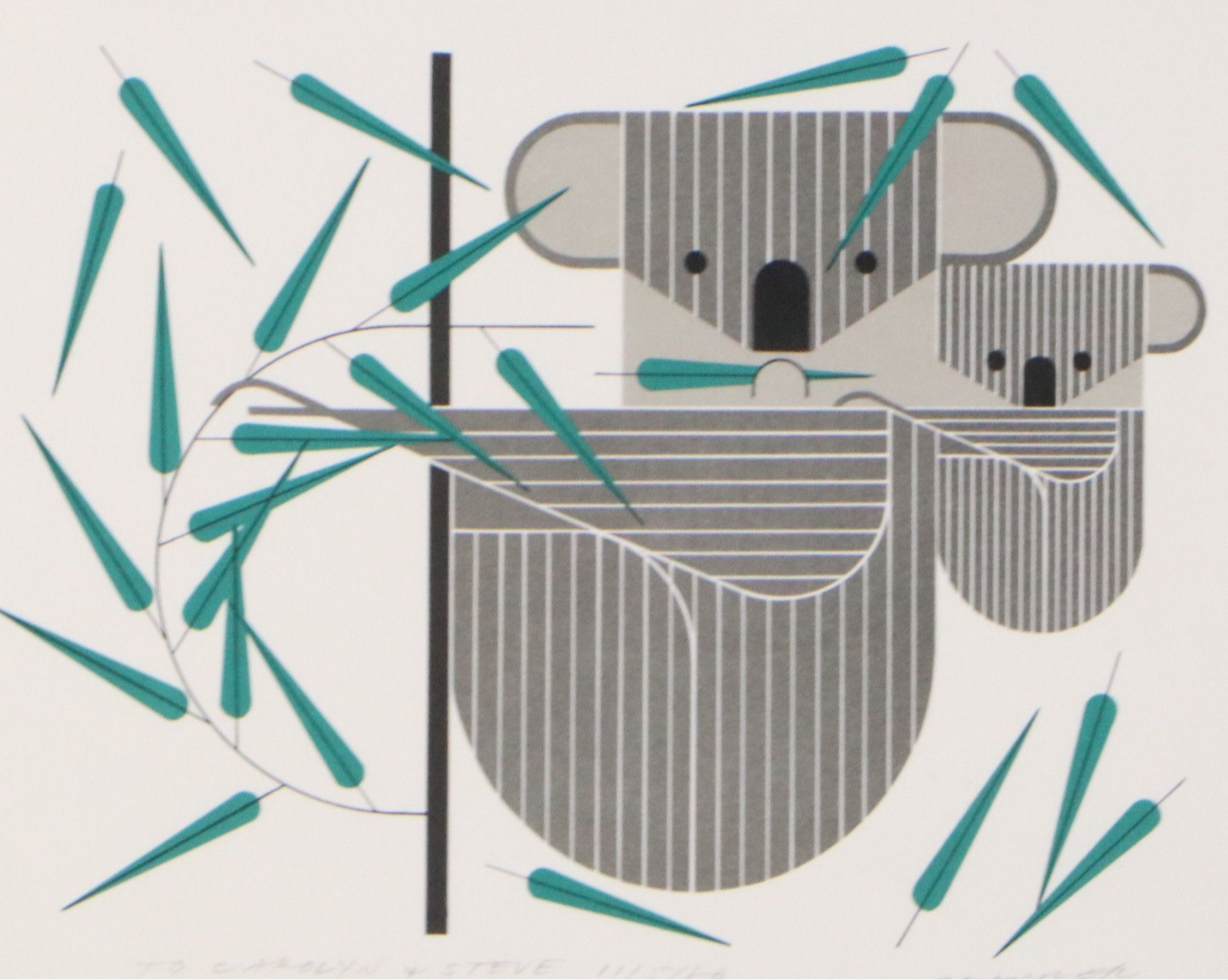 Charley Harper Serigraph "Koala Koala," Circa 1980