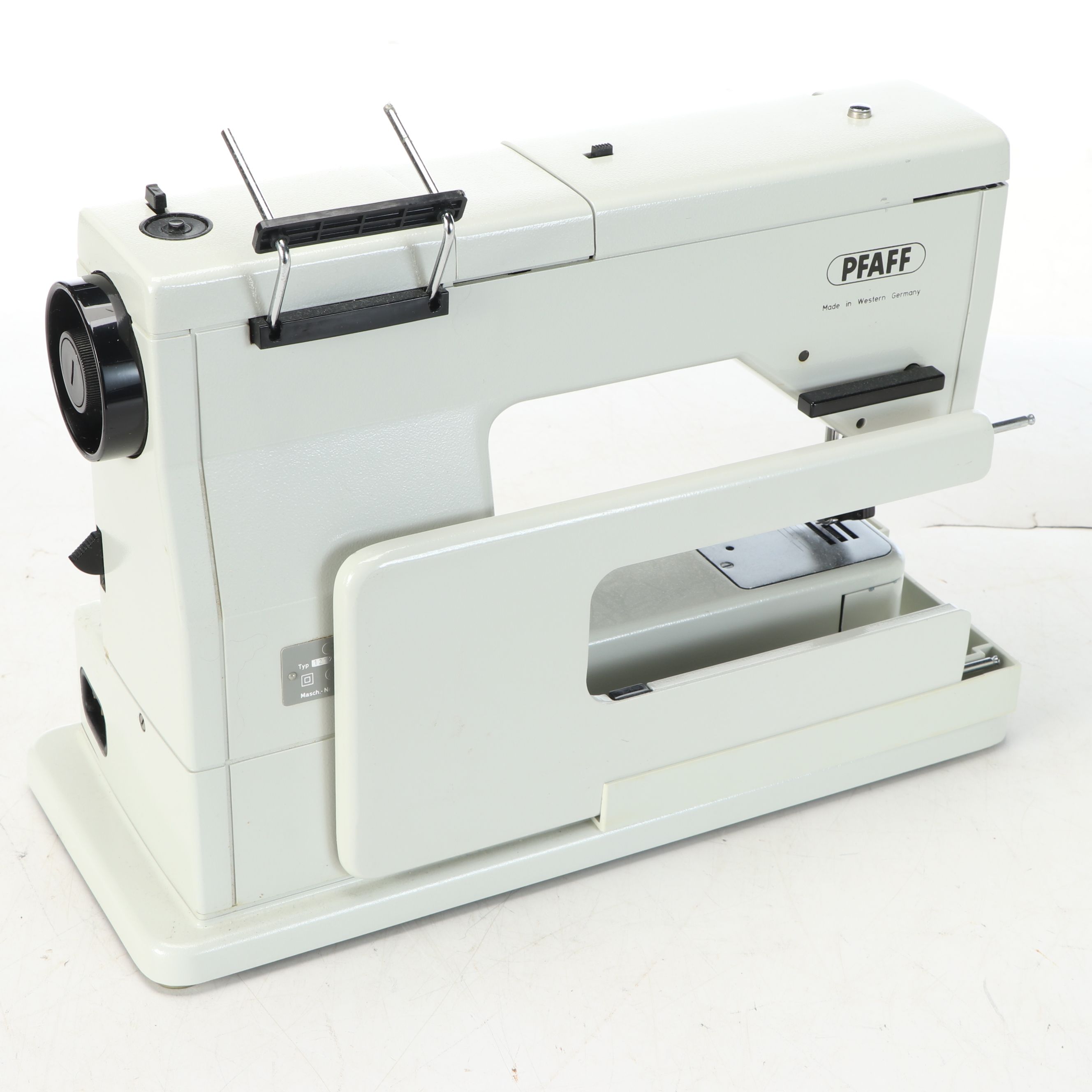 Vintage Pfaff Model 1212 Sewing Machine with Carrying Case and Accessories