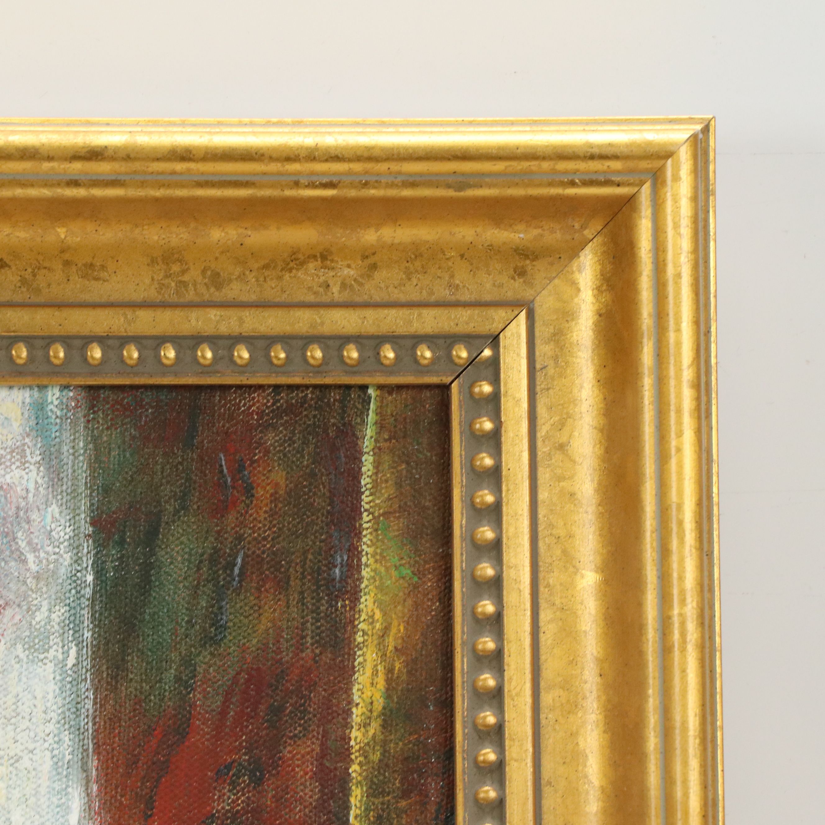 Carolyn Ann Steward Oil Painting "Geraniums"