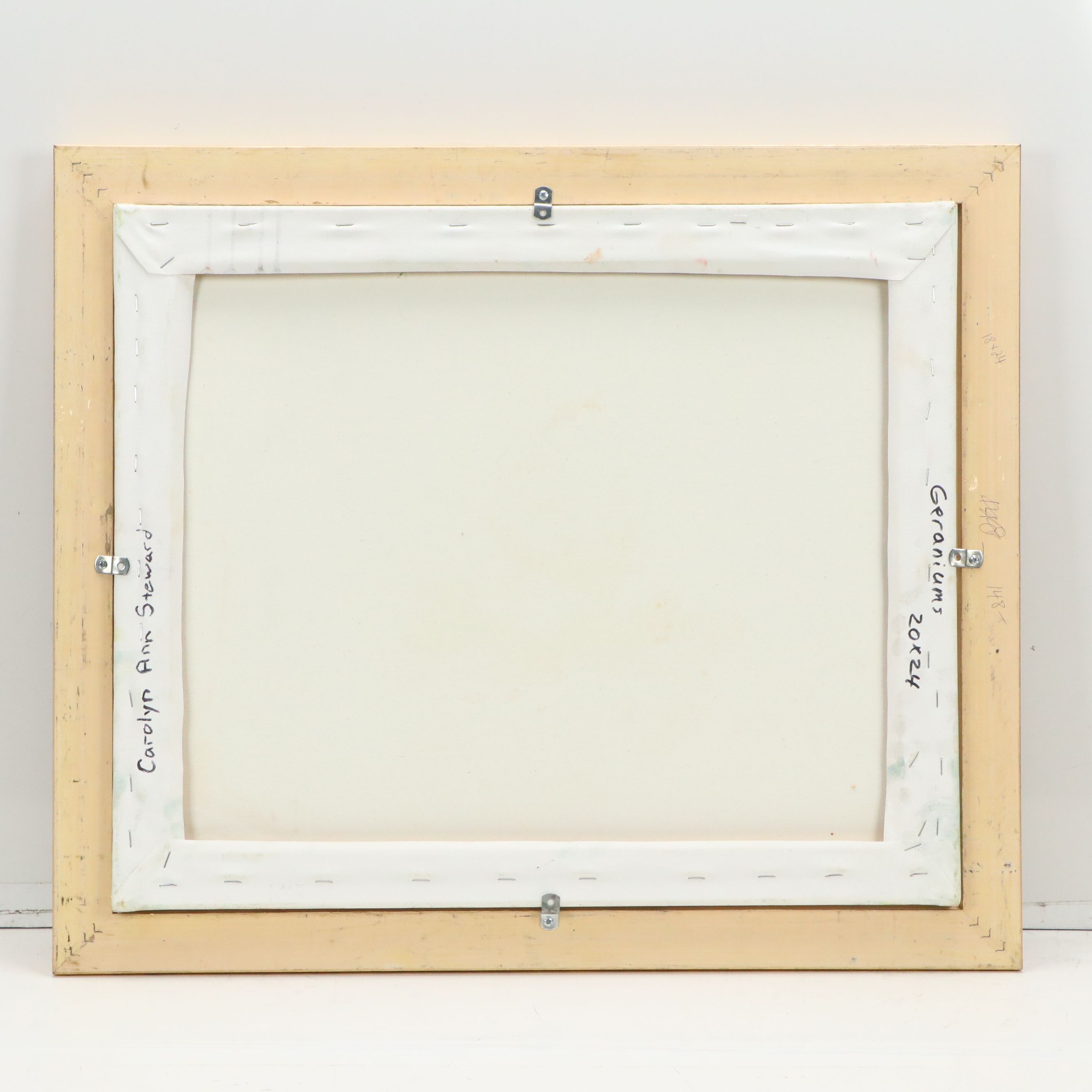 Carolyn Ann Steward Oil Painting "Geraniums"