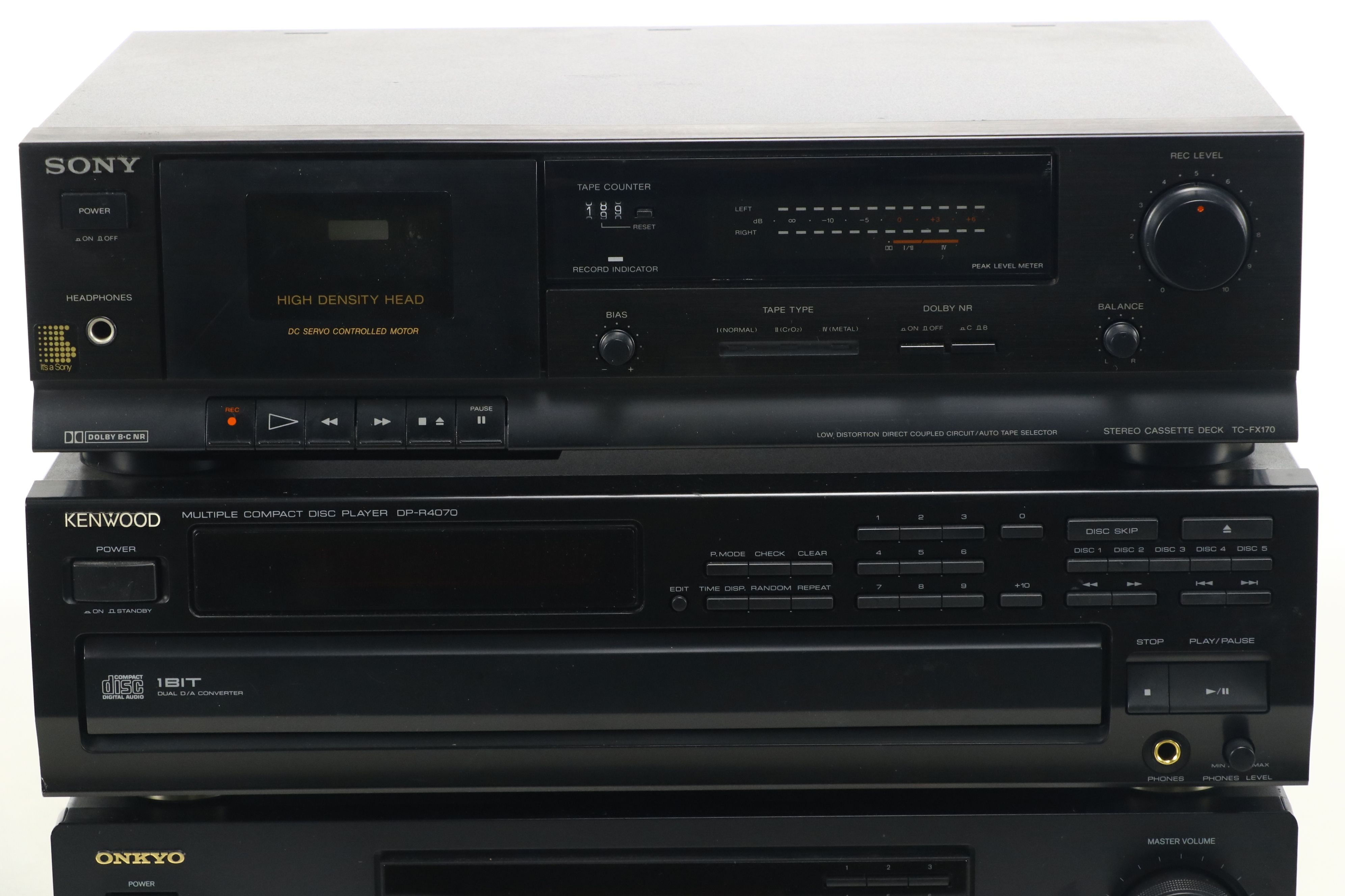 Sony PS-X45 Stereo Turntable, Kenwood Compact Disc Player, and More Audio