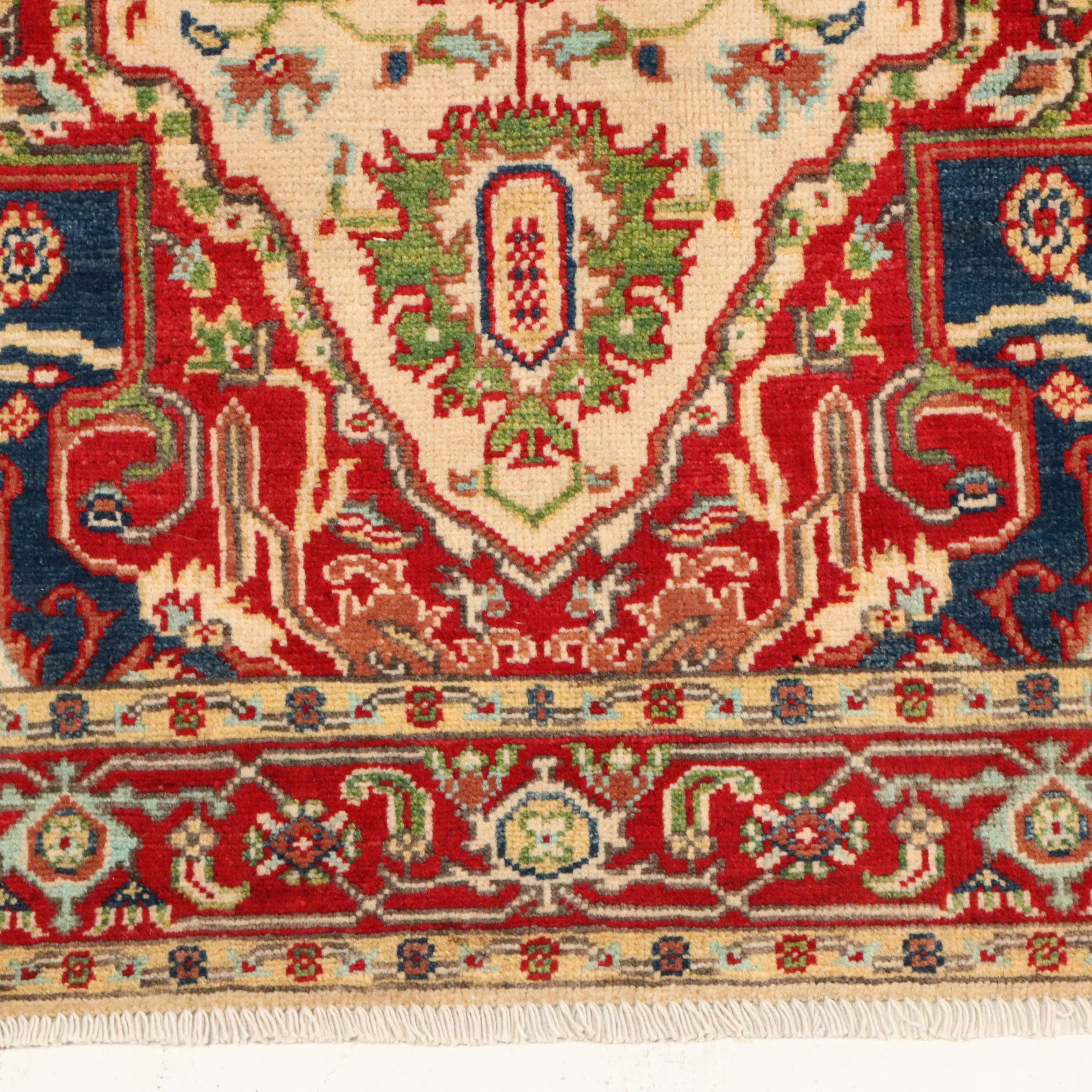 3'10 x 6' Hand-Knotted Indo-Persian Serapi Area Rug