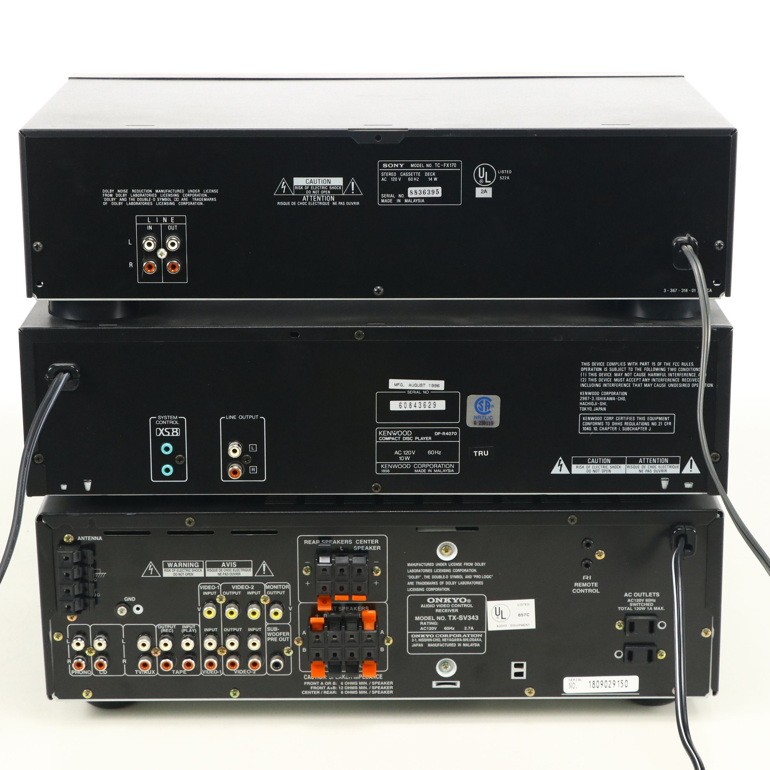 Sony PS-X45 Stereo Turntable, Kenwood Compact Disc Player, and More Audio