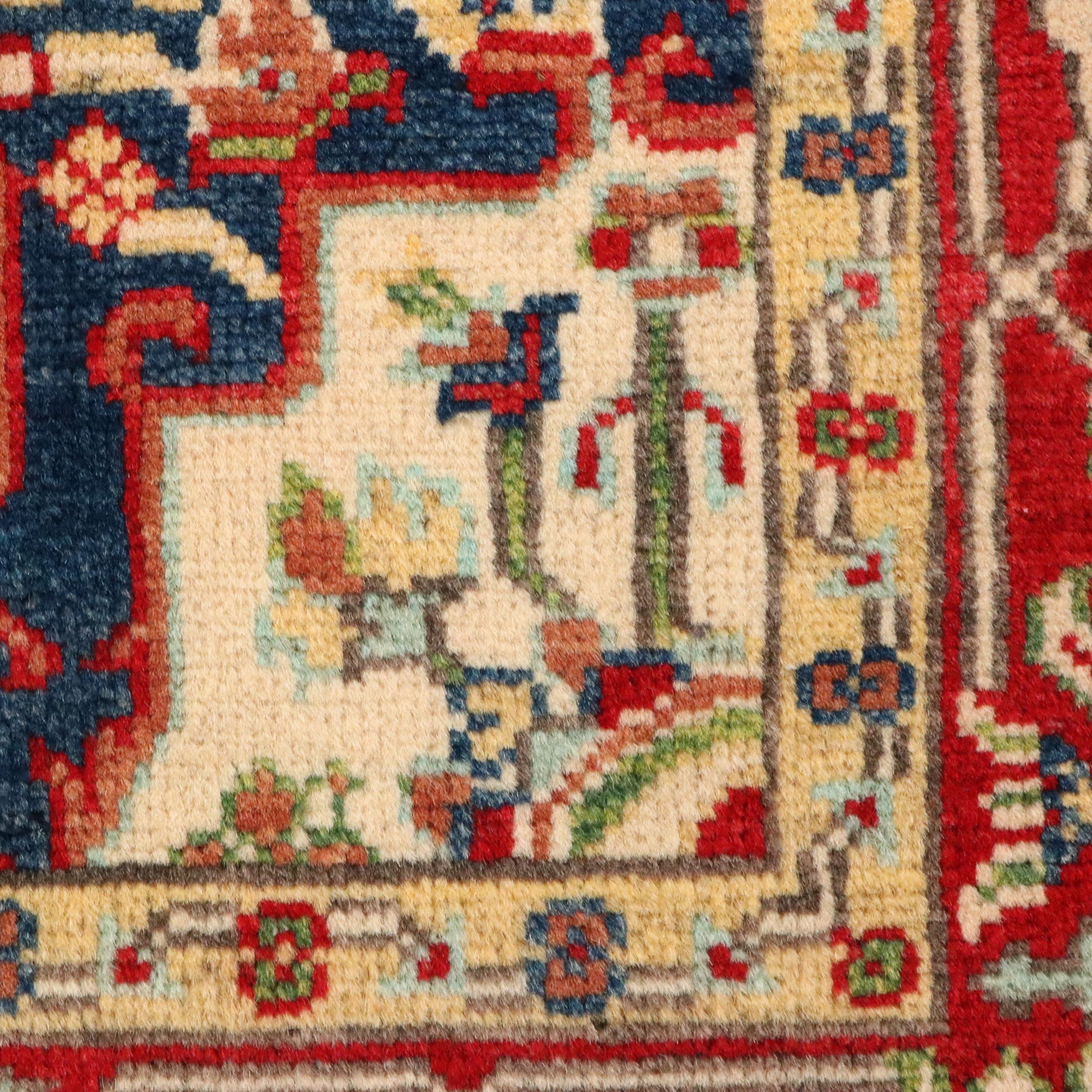 3'10 x 6' Hand-Knotted Indo-Persian Serapi Area Rug