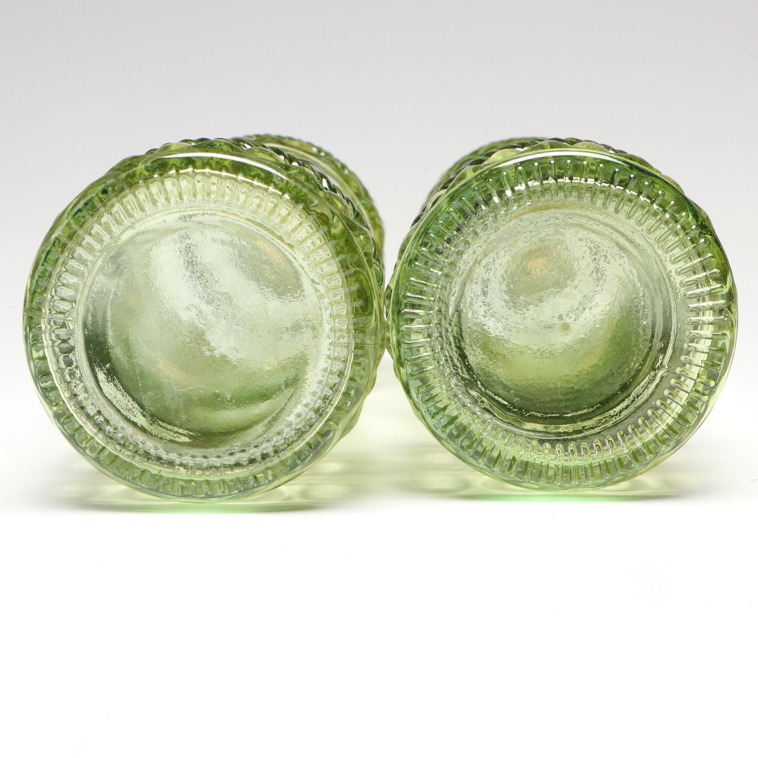 Embossed Green Glass Bottles