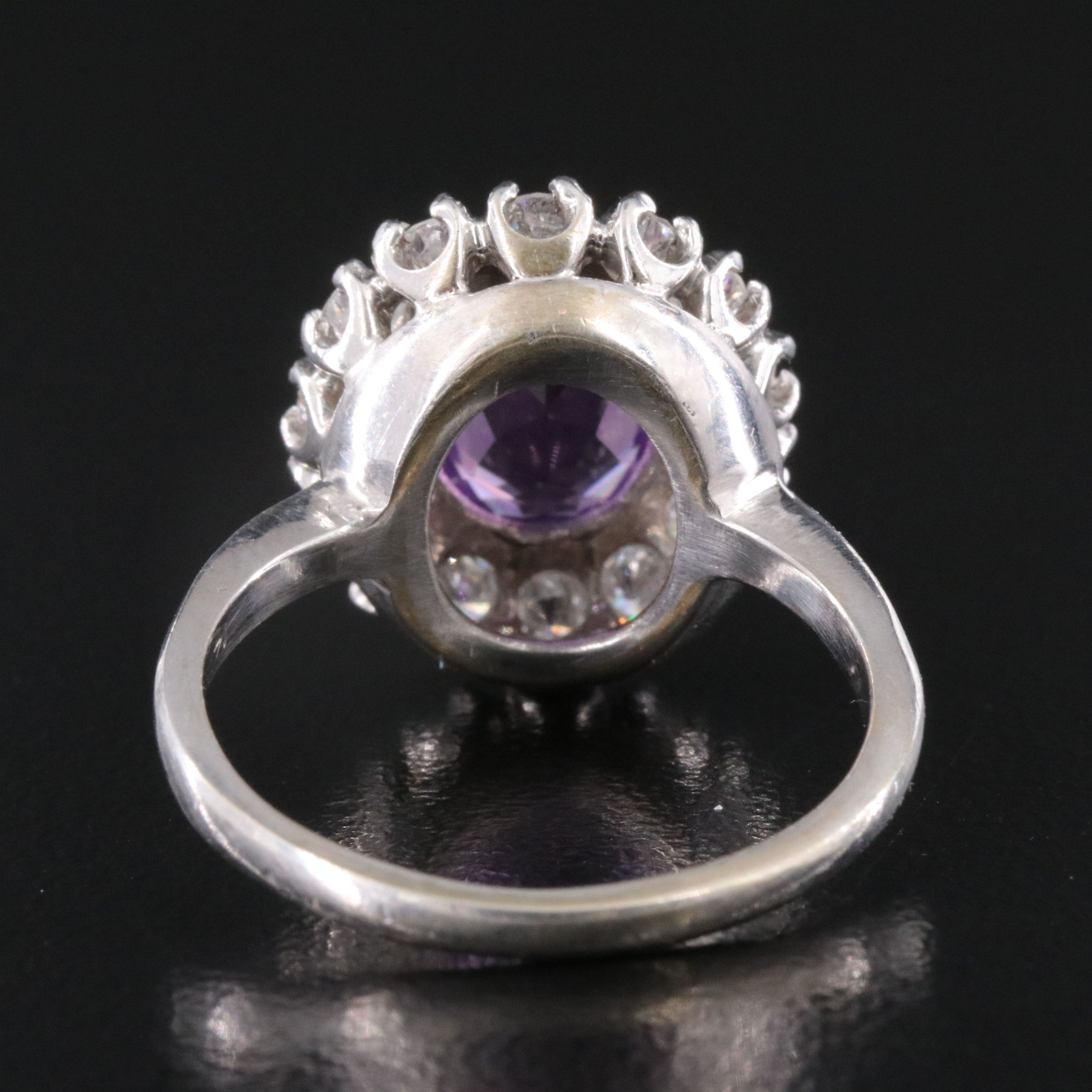 14K Amethyst and Diamond Ring