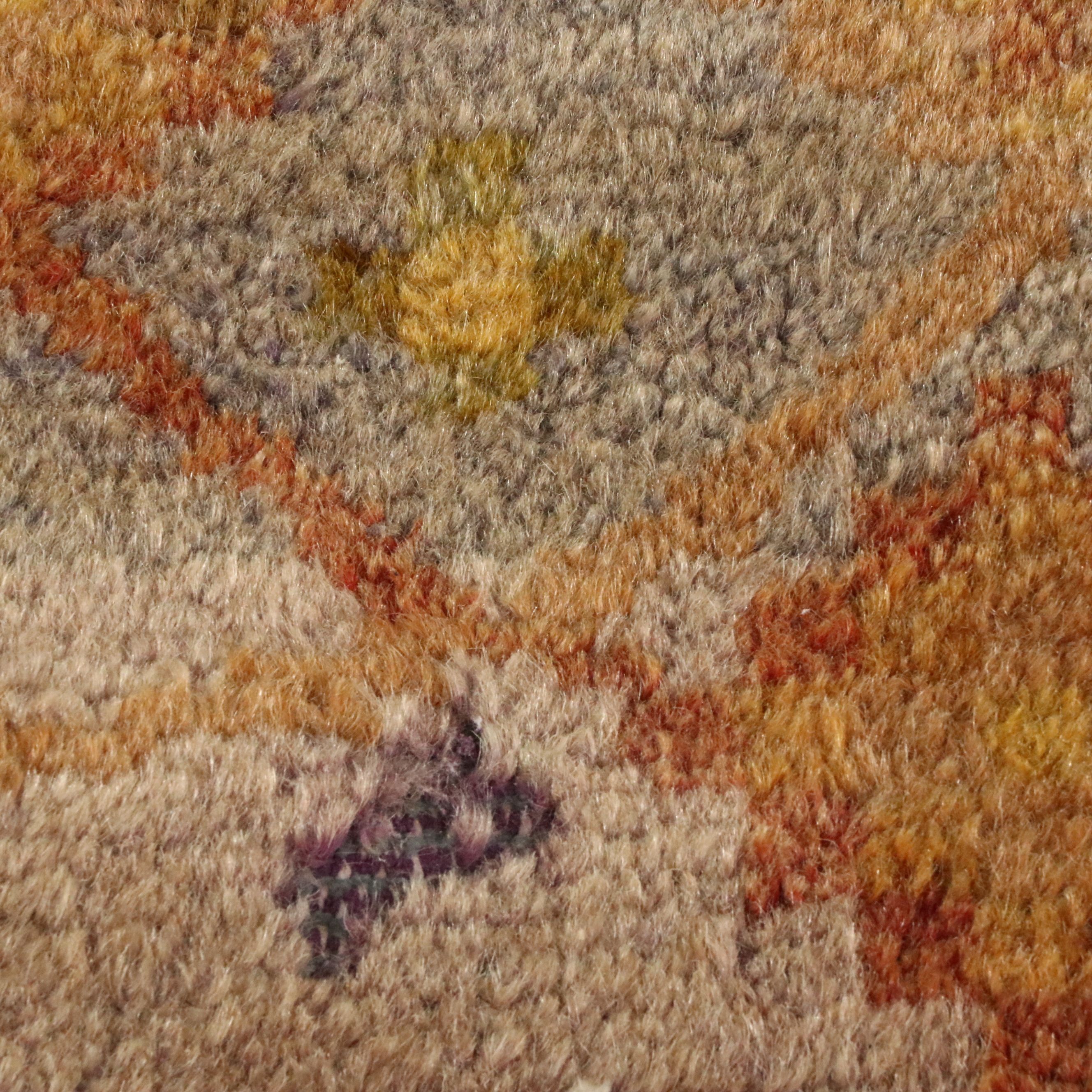 3'4 x 7'3 Hand-Knotted Turkish Oushak Area Rug