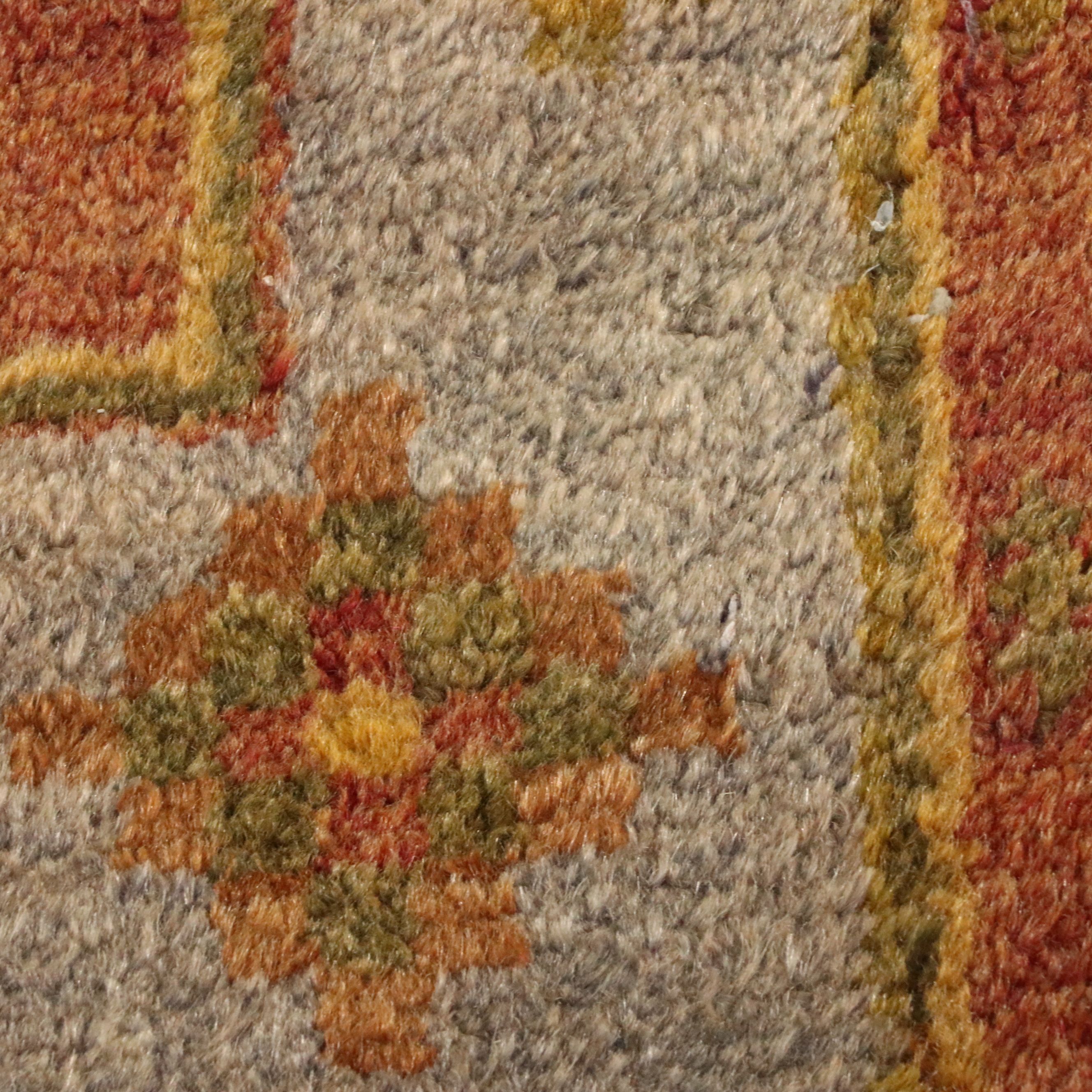 3'4 x 7'3 Hand-Knotted Turkish Oushak Area Rug