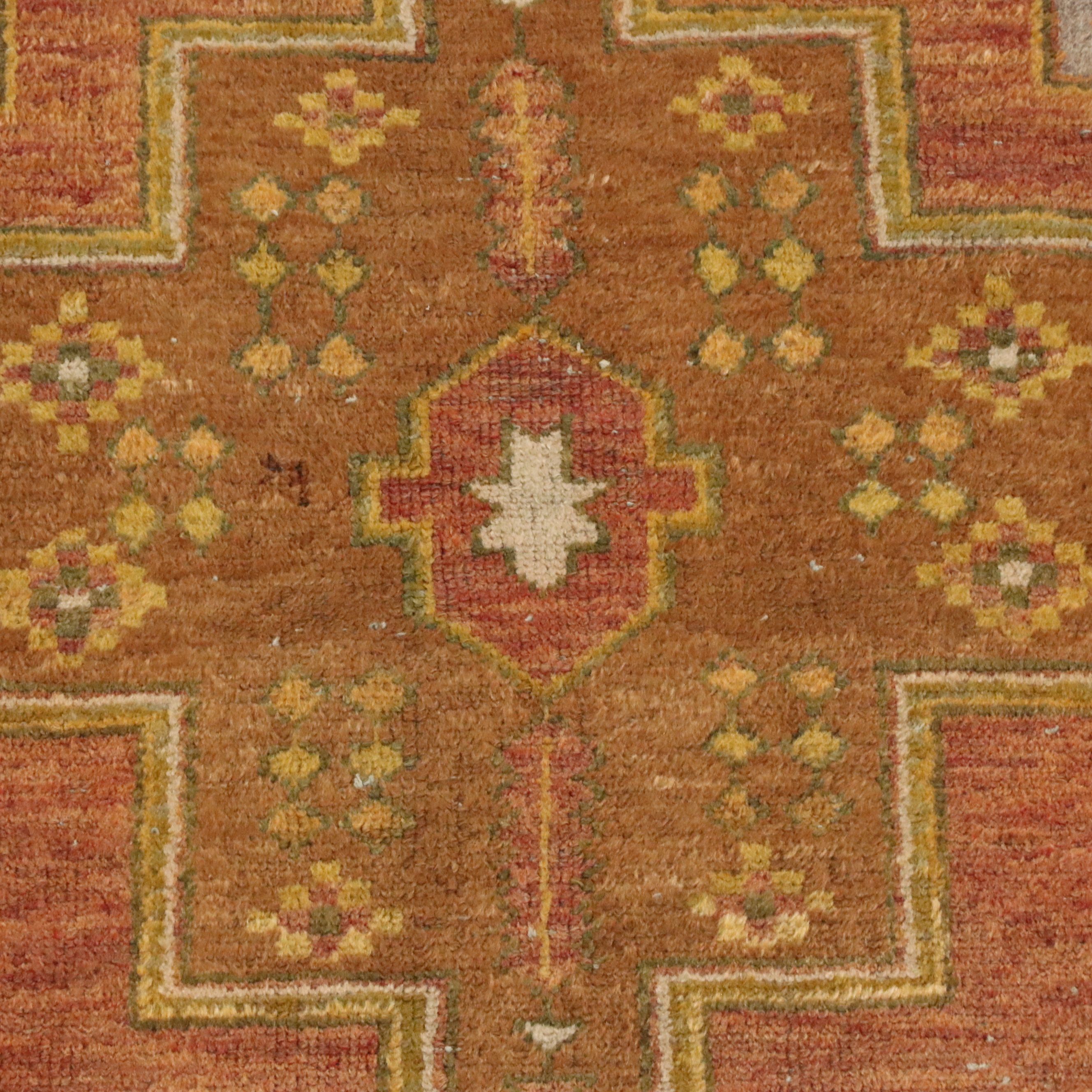 3'4 x 7'3 Hand-Knotted Turkish Oushak Area Rug