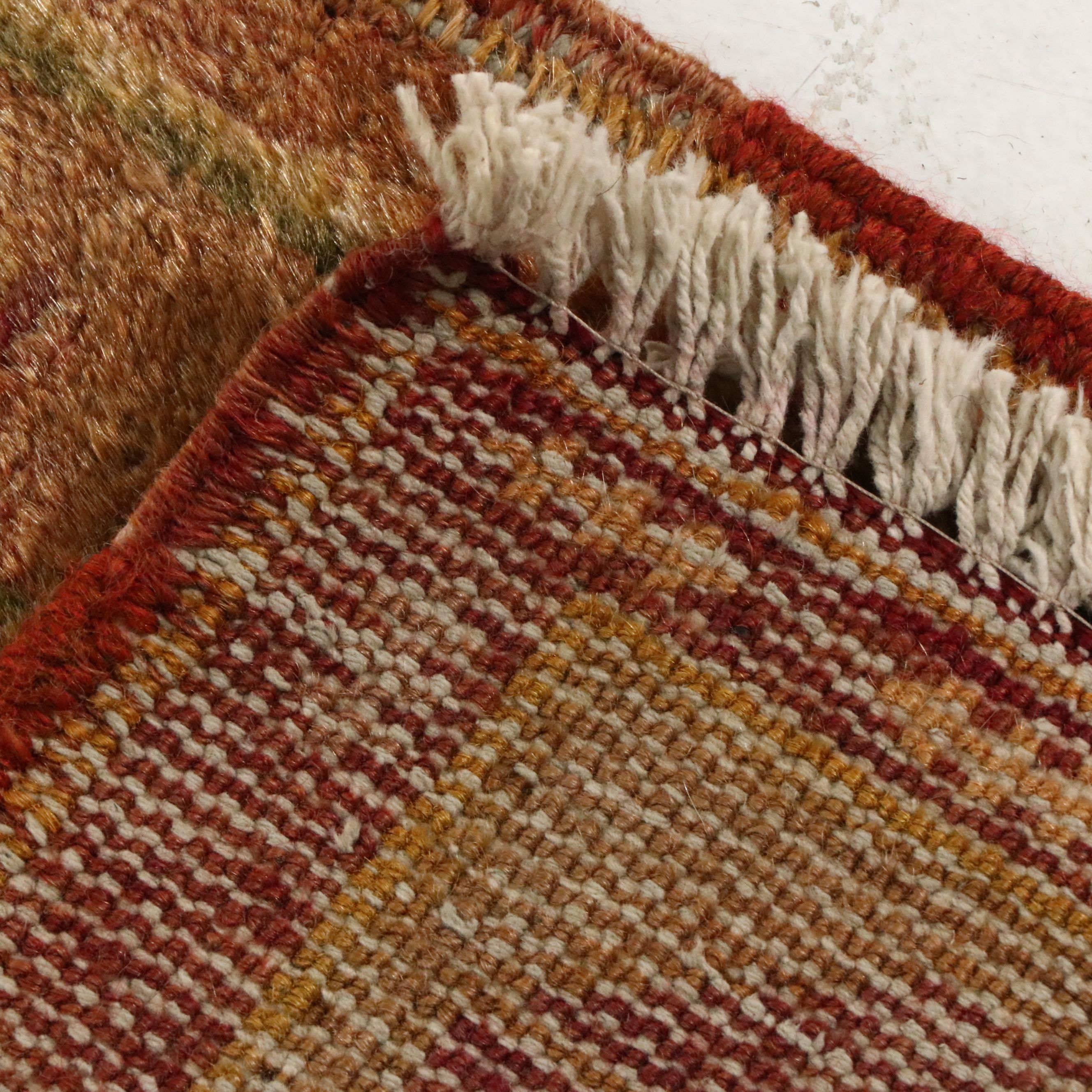 3'4 x 7'3 Hand-Knotted Turkish Oushak Area Rug