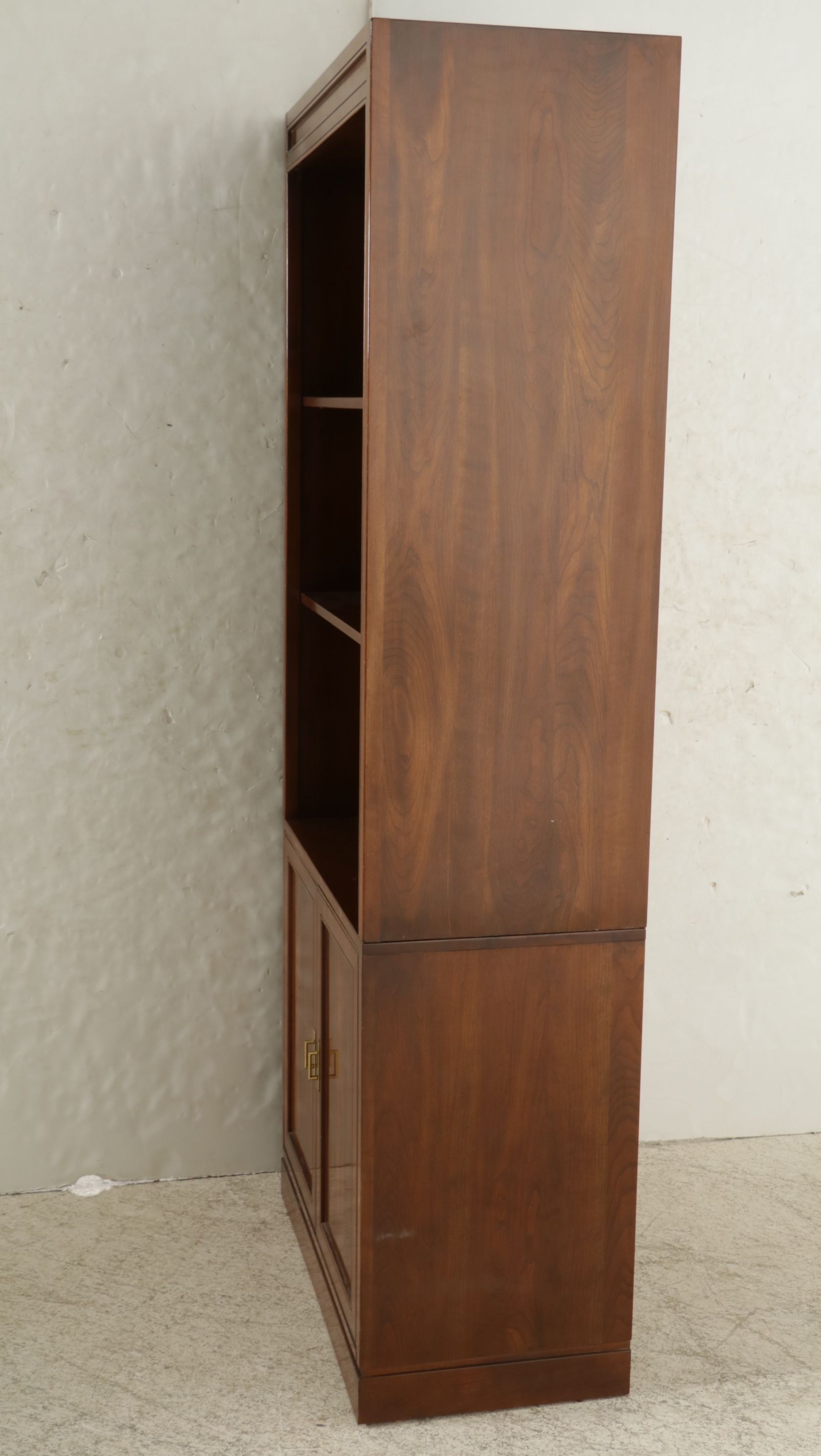 Ethan Allen Cherry Cabinet and Shelf Unit, Late 20th Century