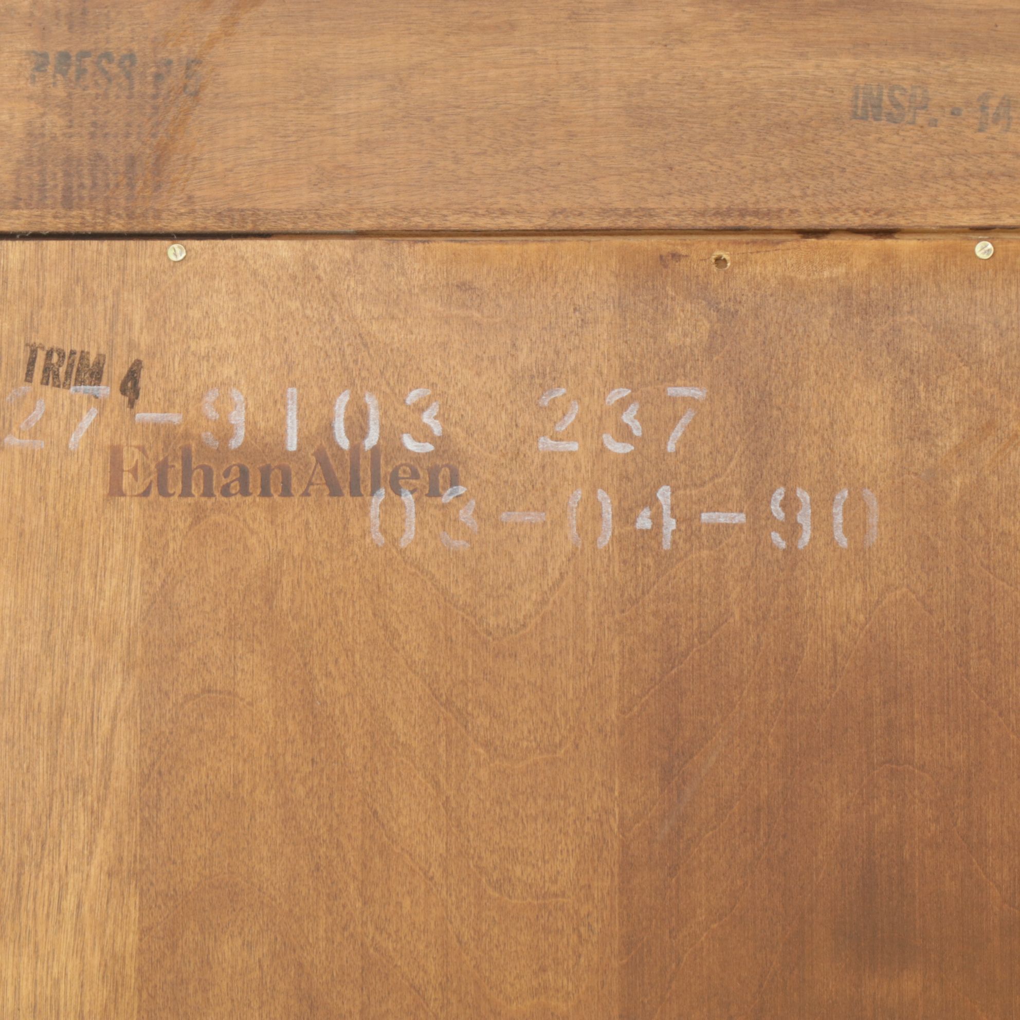 Ethan Allen Cherry Cabinet and Shelf Unit, Late 20th Century