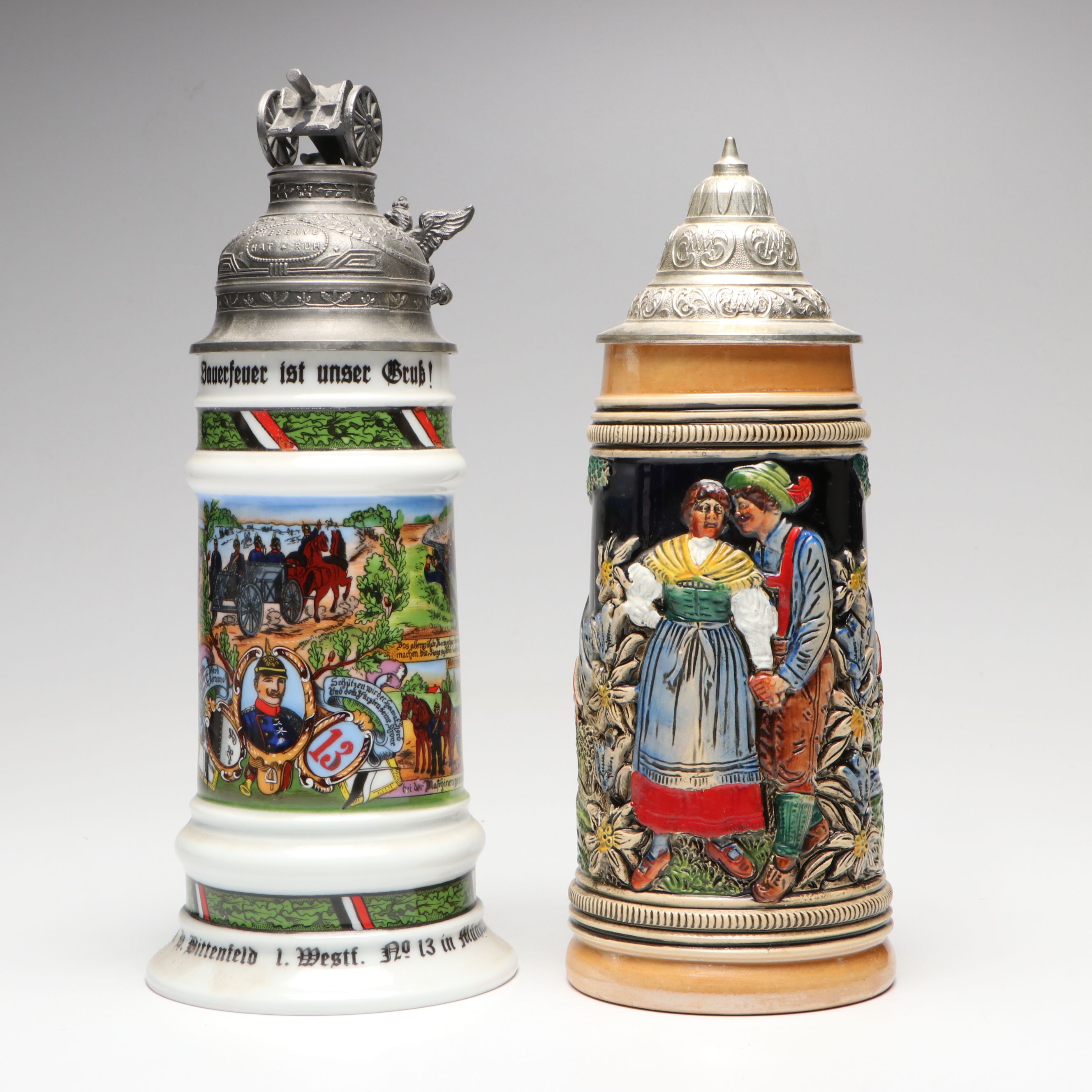 Egon Bay and Other Ceramic and Glass Beer Steins