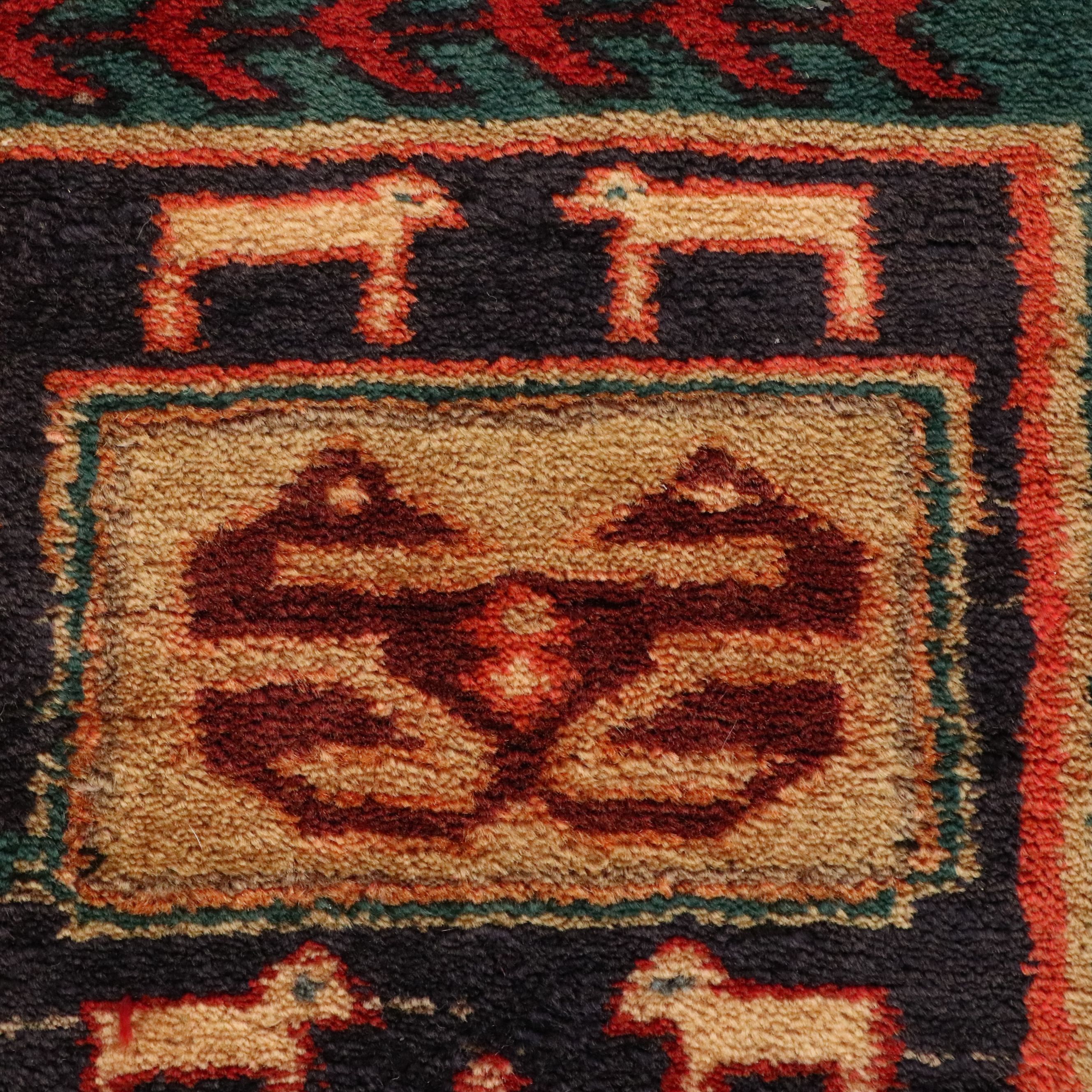 3'6 x 9'9 Hand-Knotted Caucasian Lenkoran Long Rug