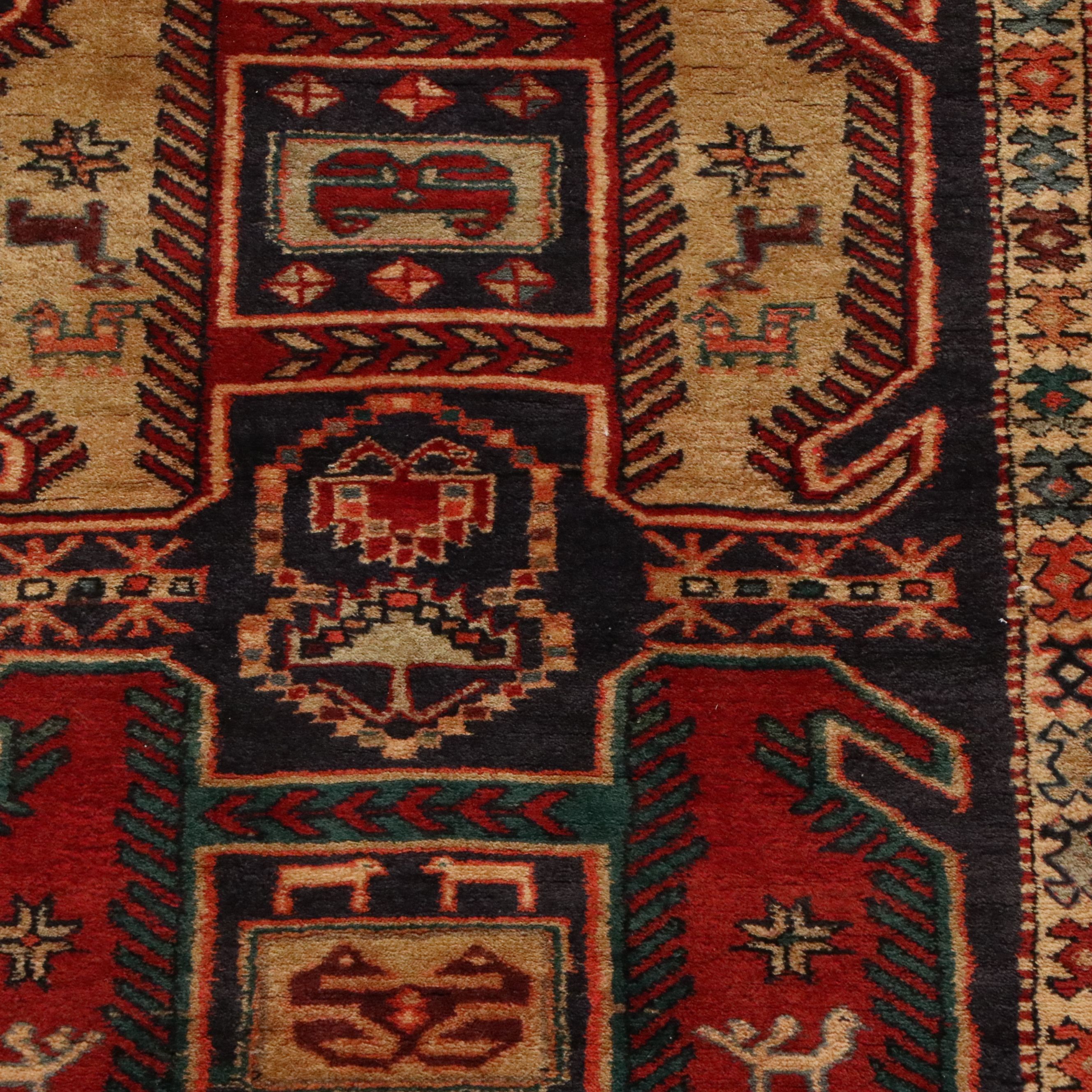 3'6 x 9'9 Hand-Knotted Caucasian Lenkoran Long Rug