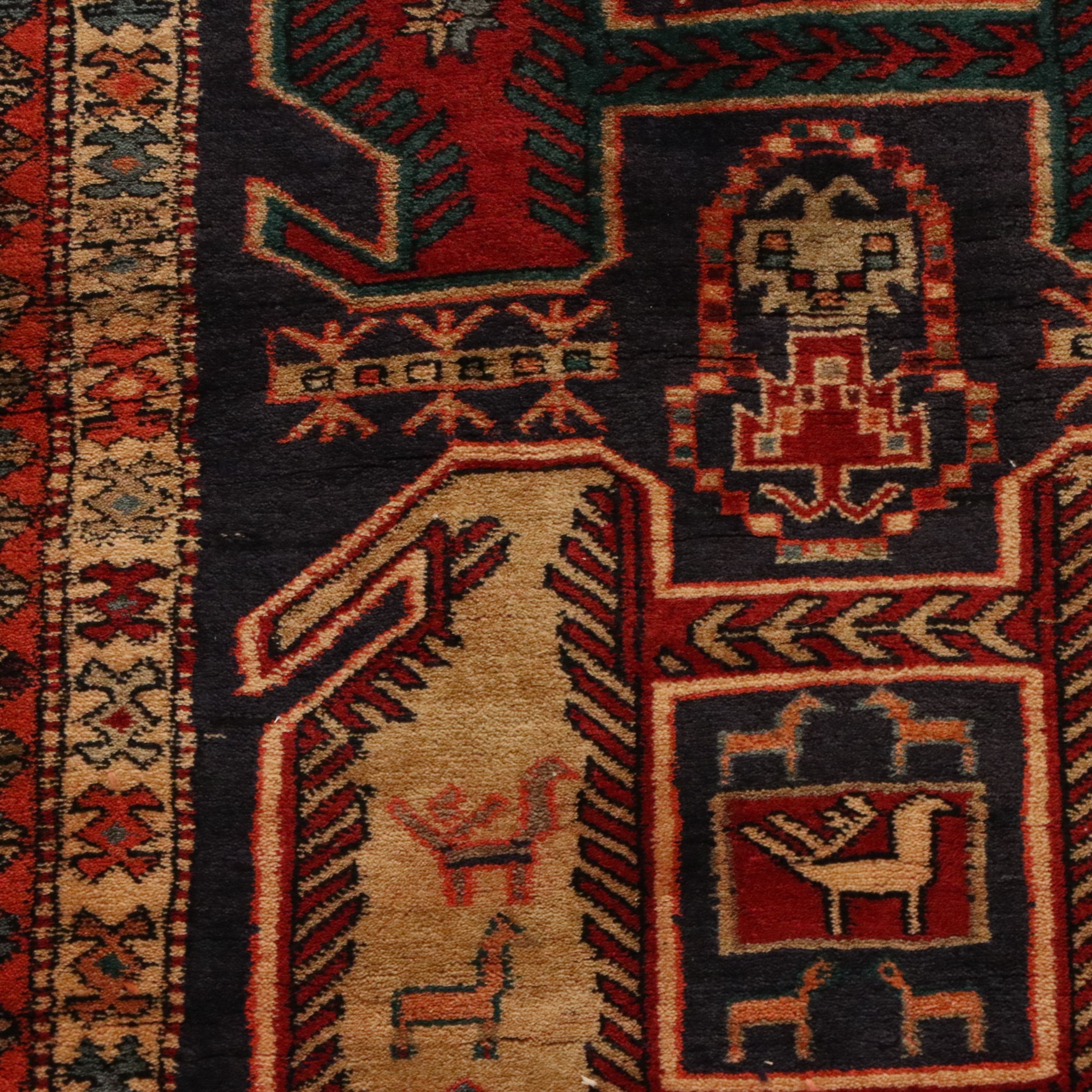 3'6 x 9'9 Hand-Knotted Caucasian Lenkoran Long Rug