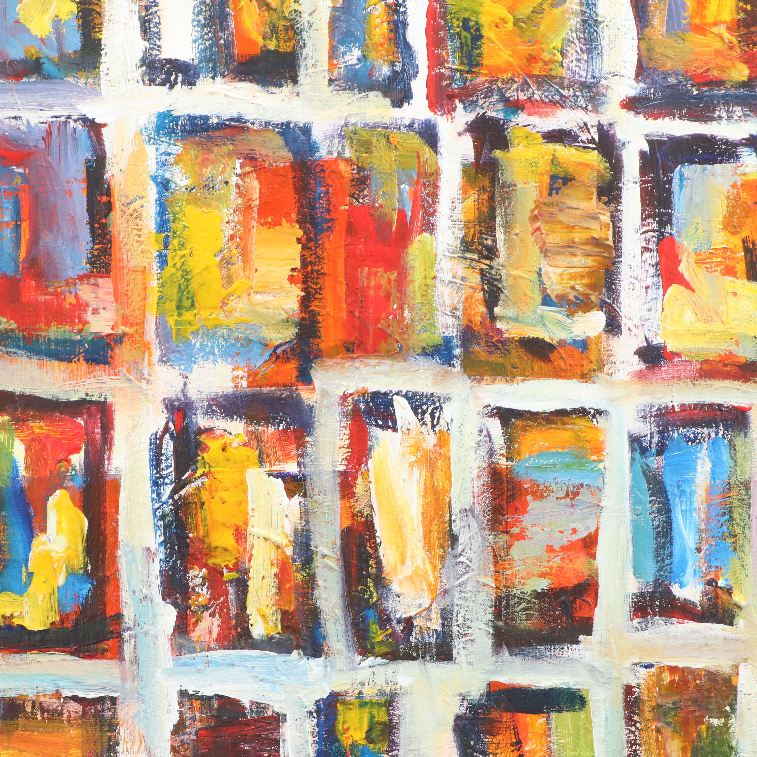 Leif Janek Acrylic Painting "Abstract #4," 2026