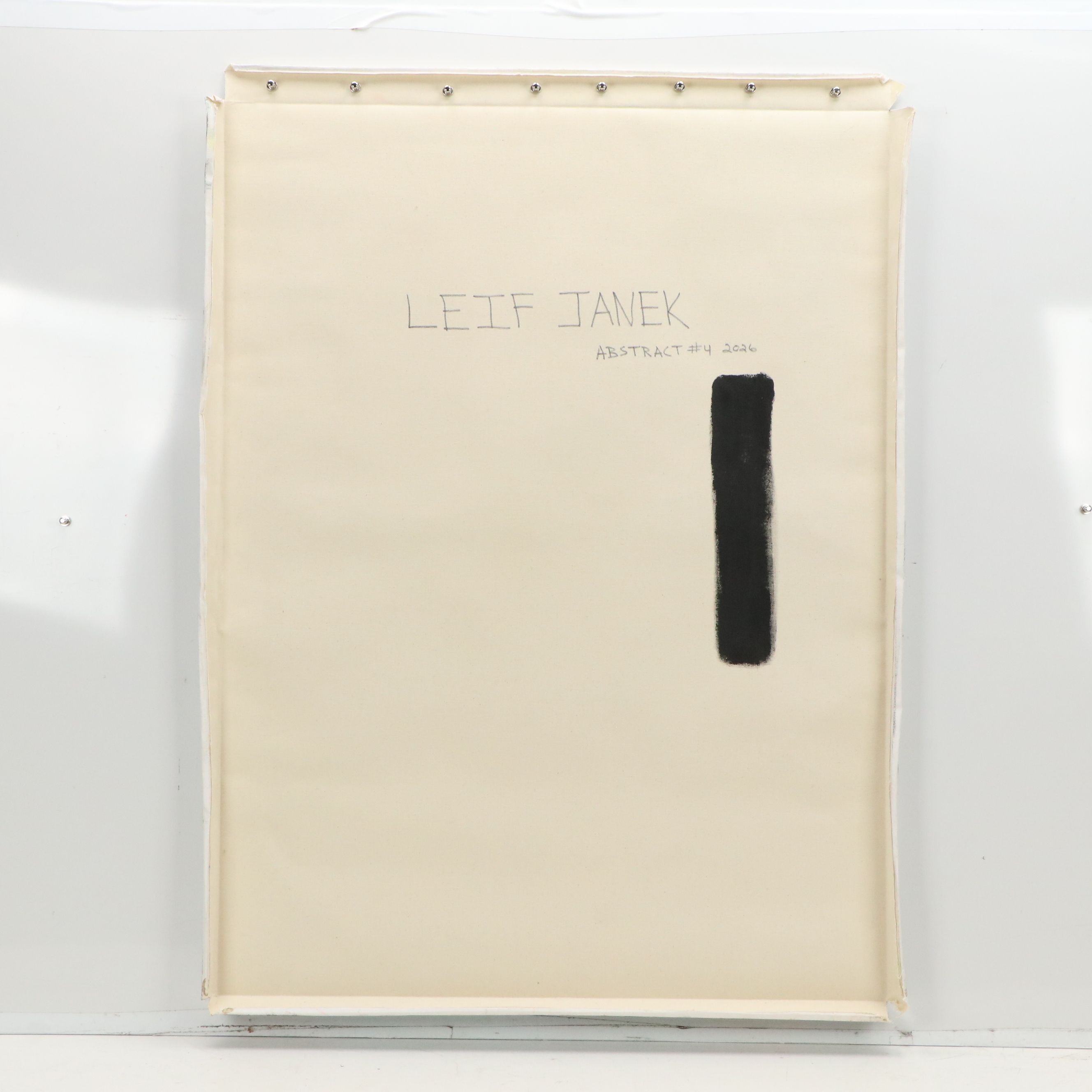 Leif Janek Acrylic Painting "Abstract #4," 2026