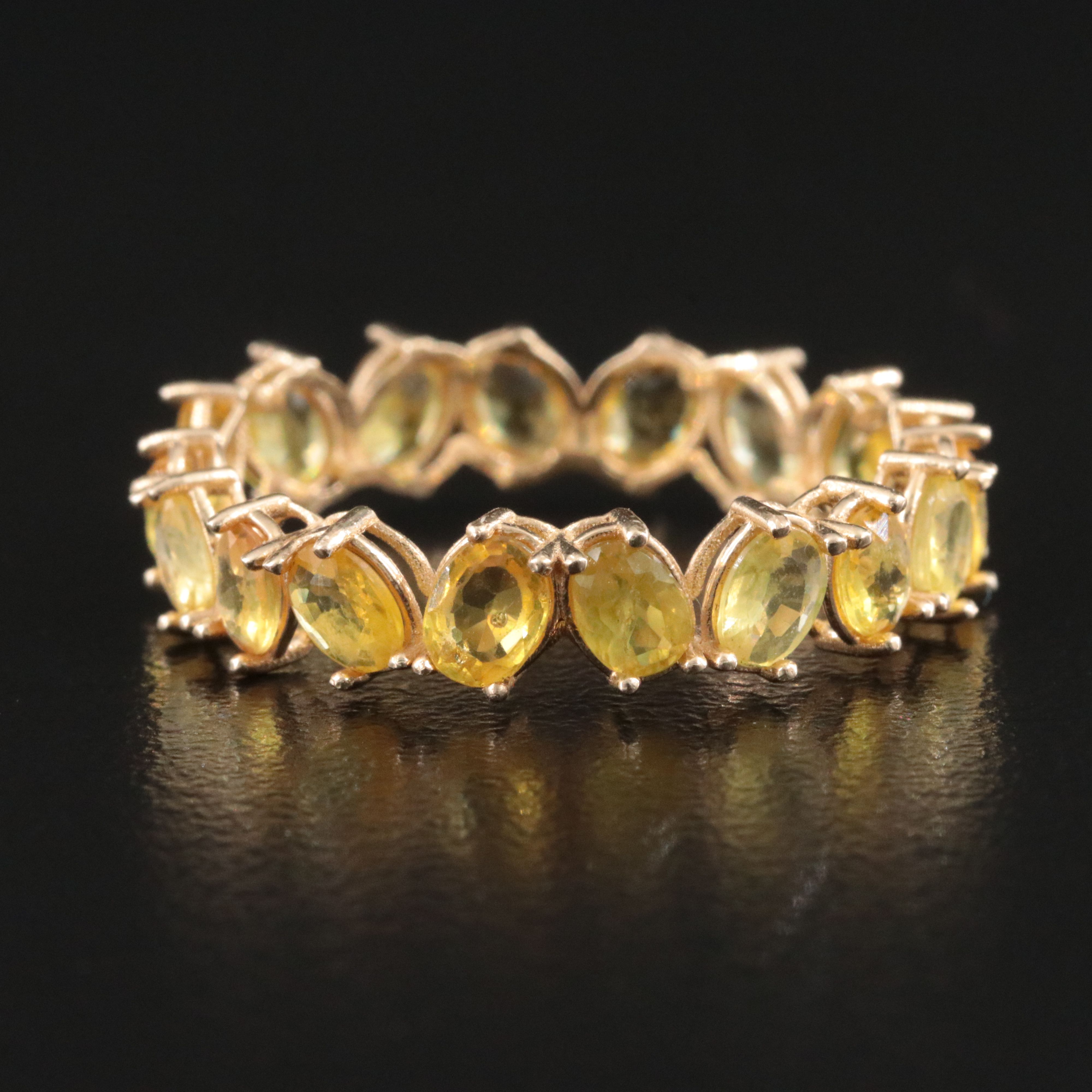 14K Sapphire Eternity Band