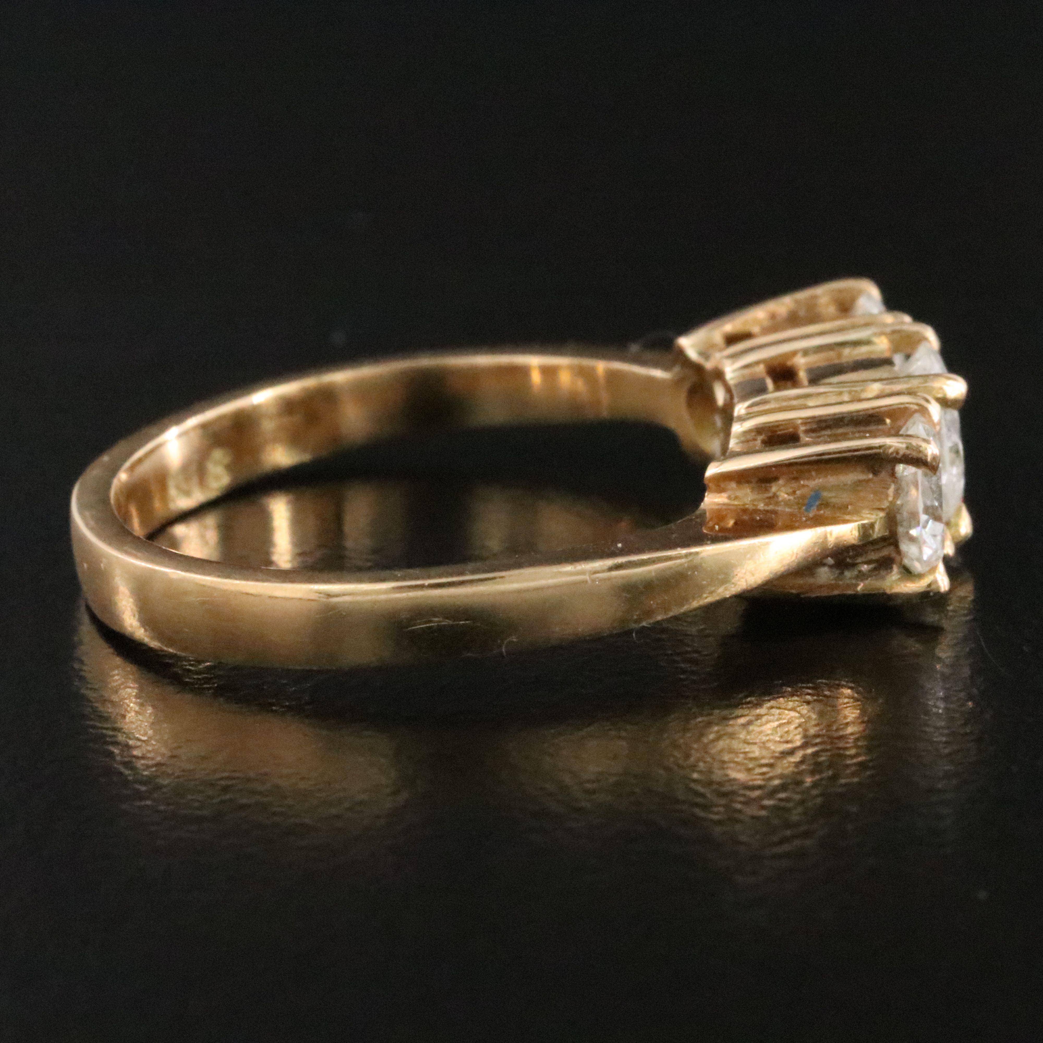 18K 1.17 CTW Diamond Three Stone Ring