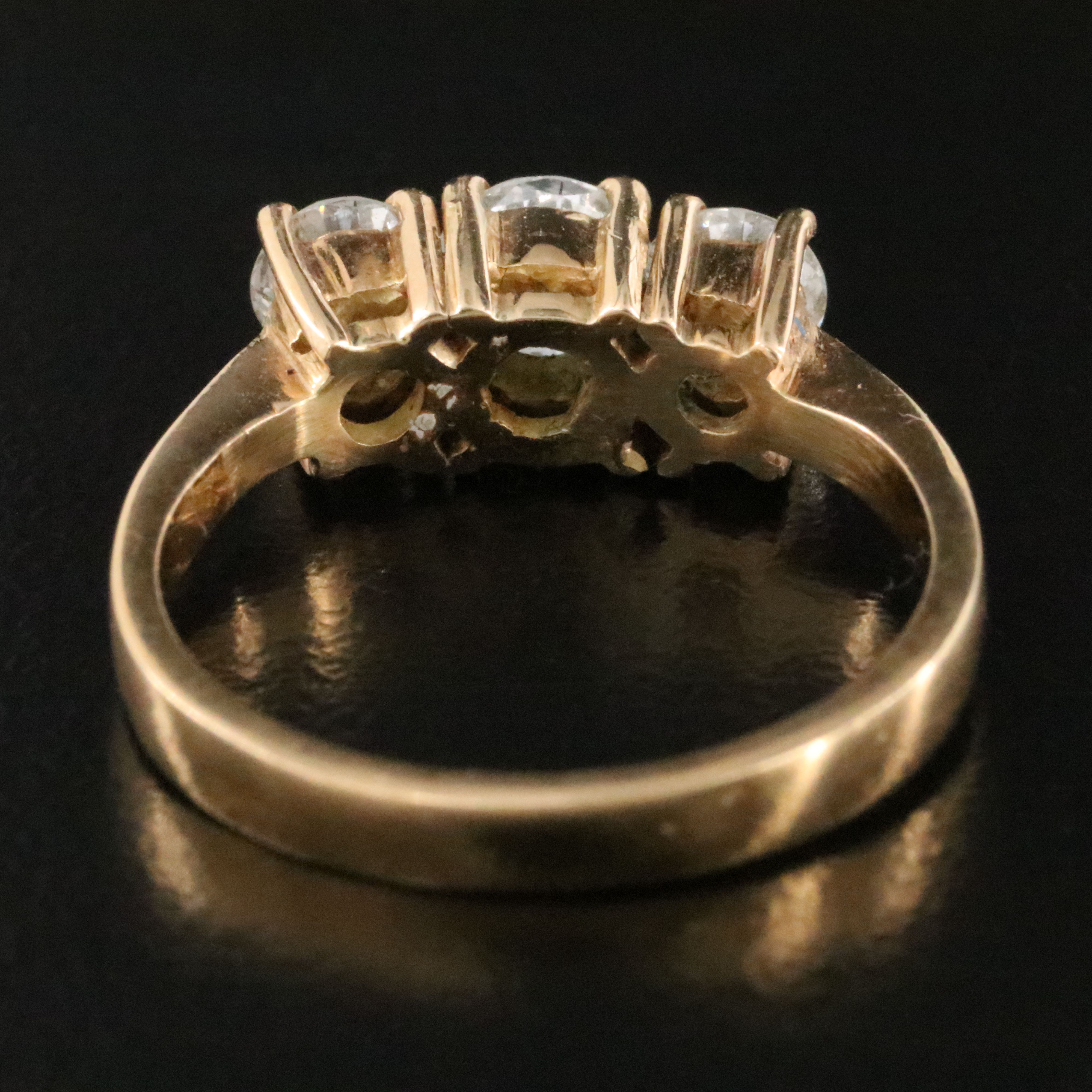 18K 1.17 CTW Diamond Three Stone Ring