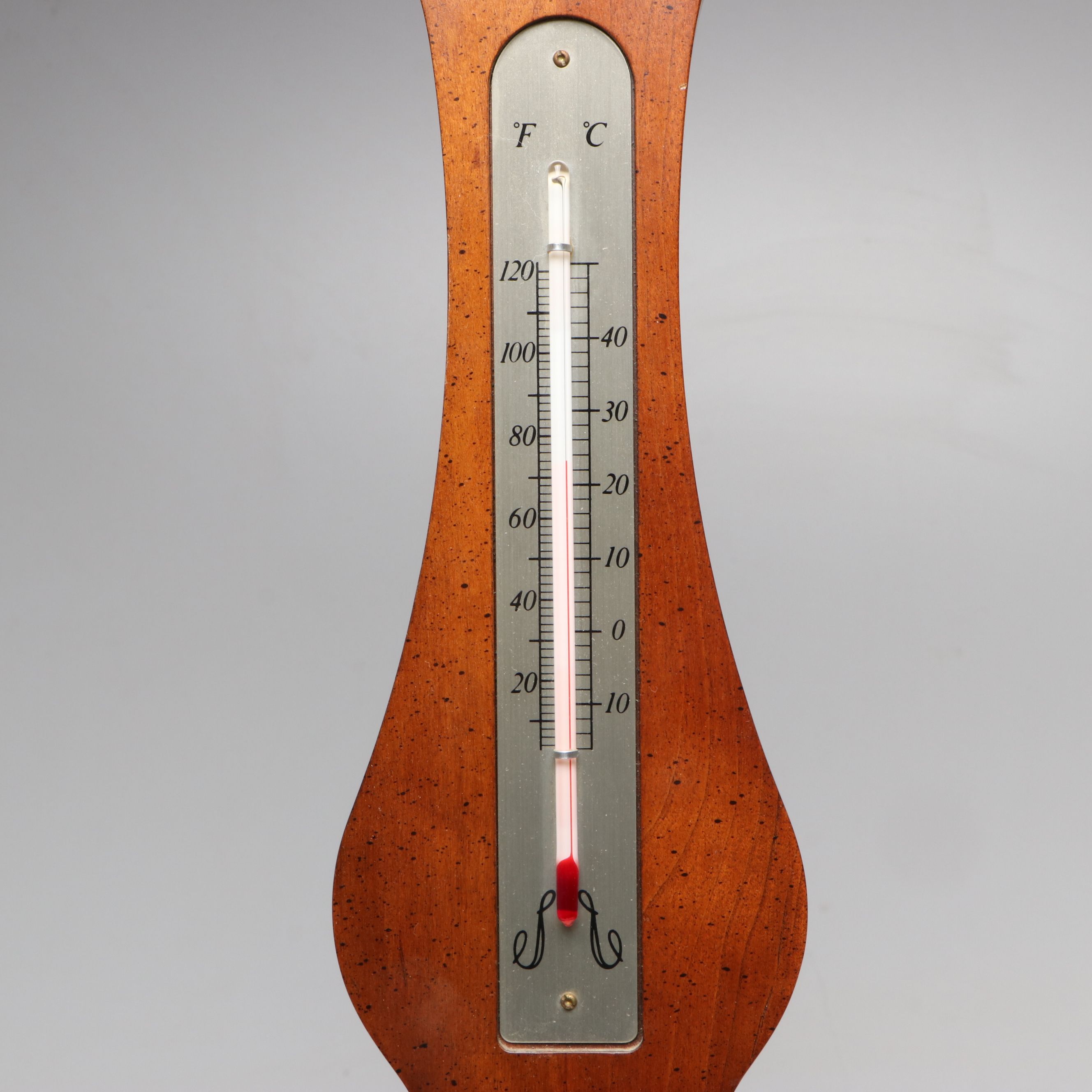 Howard Miller Wood Wall Mount Banjo Weather Station, Late 20th C.