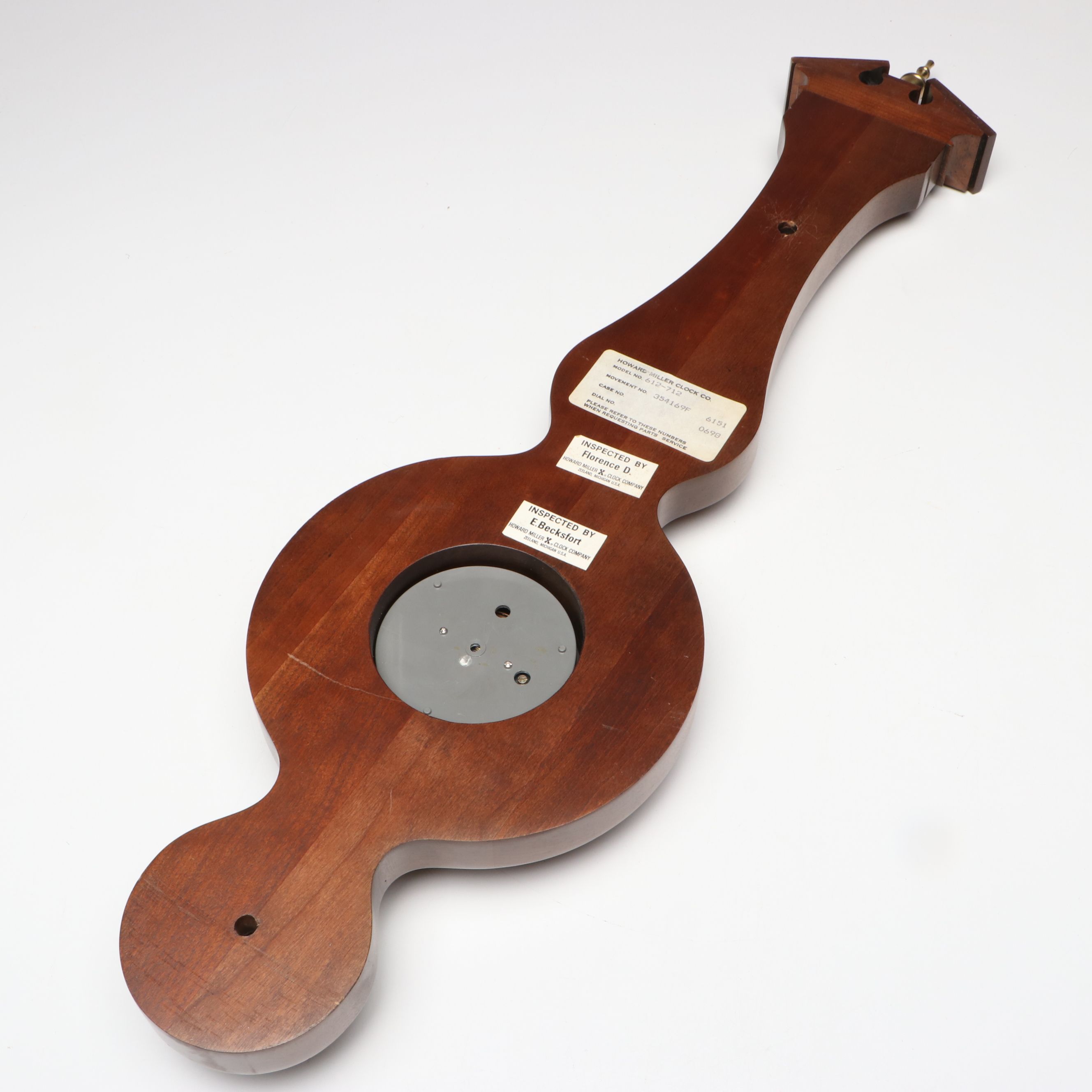 Howard Miller Wood Wall Mount Banjo Weather Station, Late 20th C.