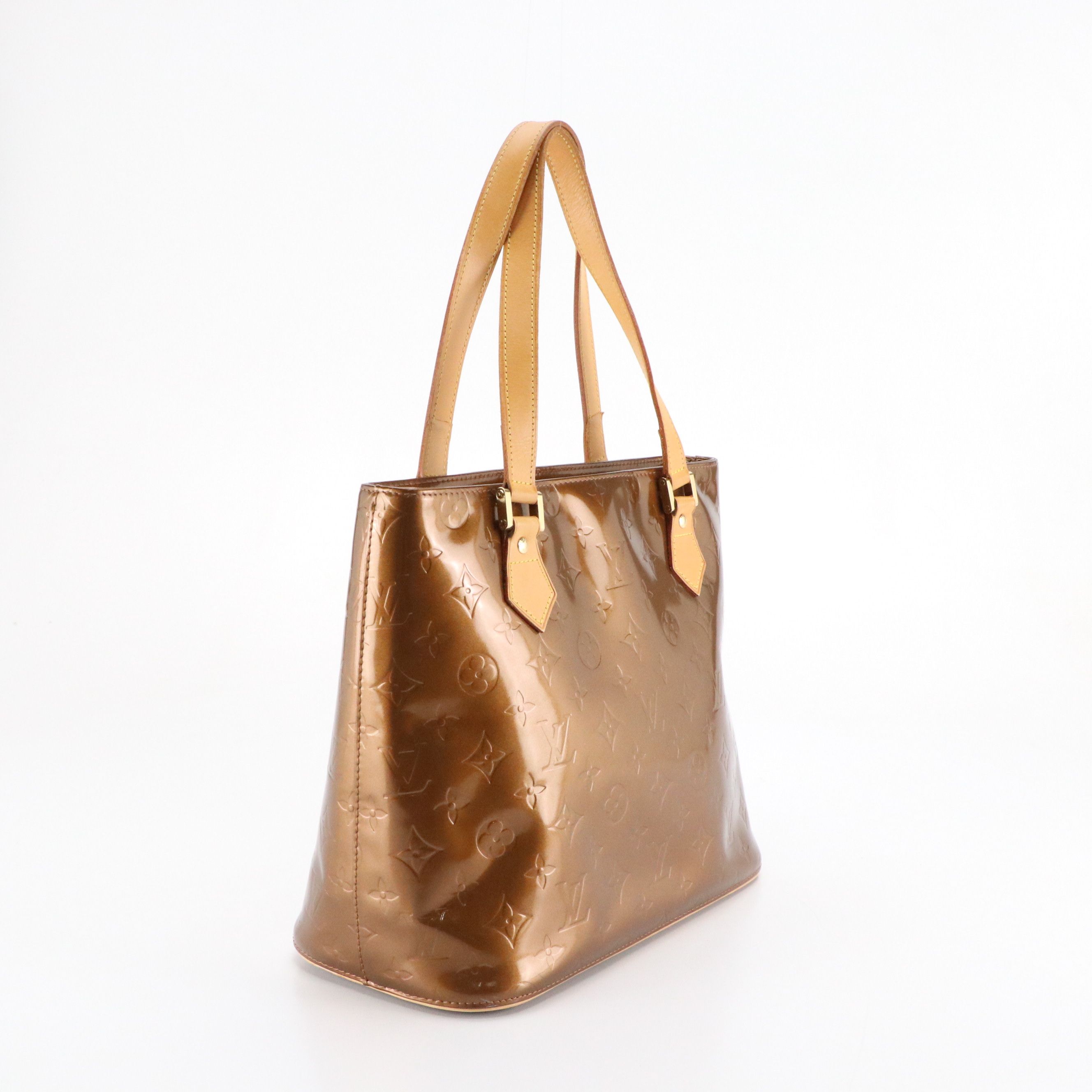 Louis Vuitton Houston Shoulder Bag in Bronze Monogram Vernis Leather