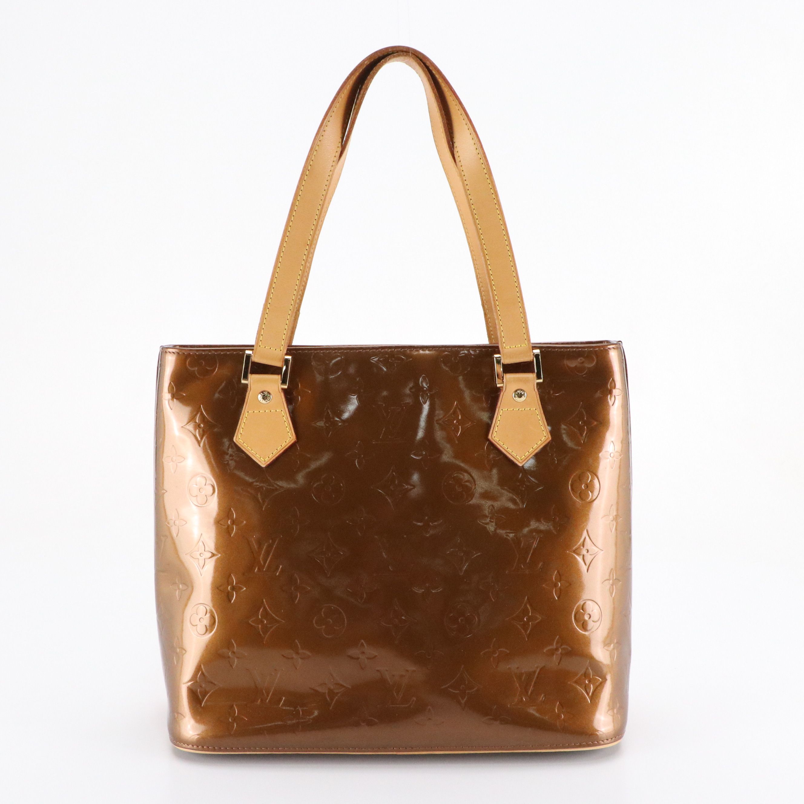 Louis Vuitton Houston Shoulder Bag in Bronze Monogram Vernis Leather