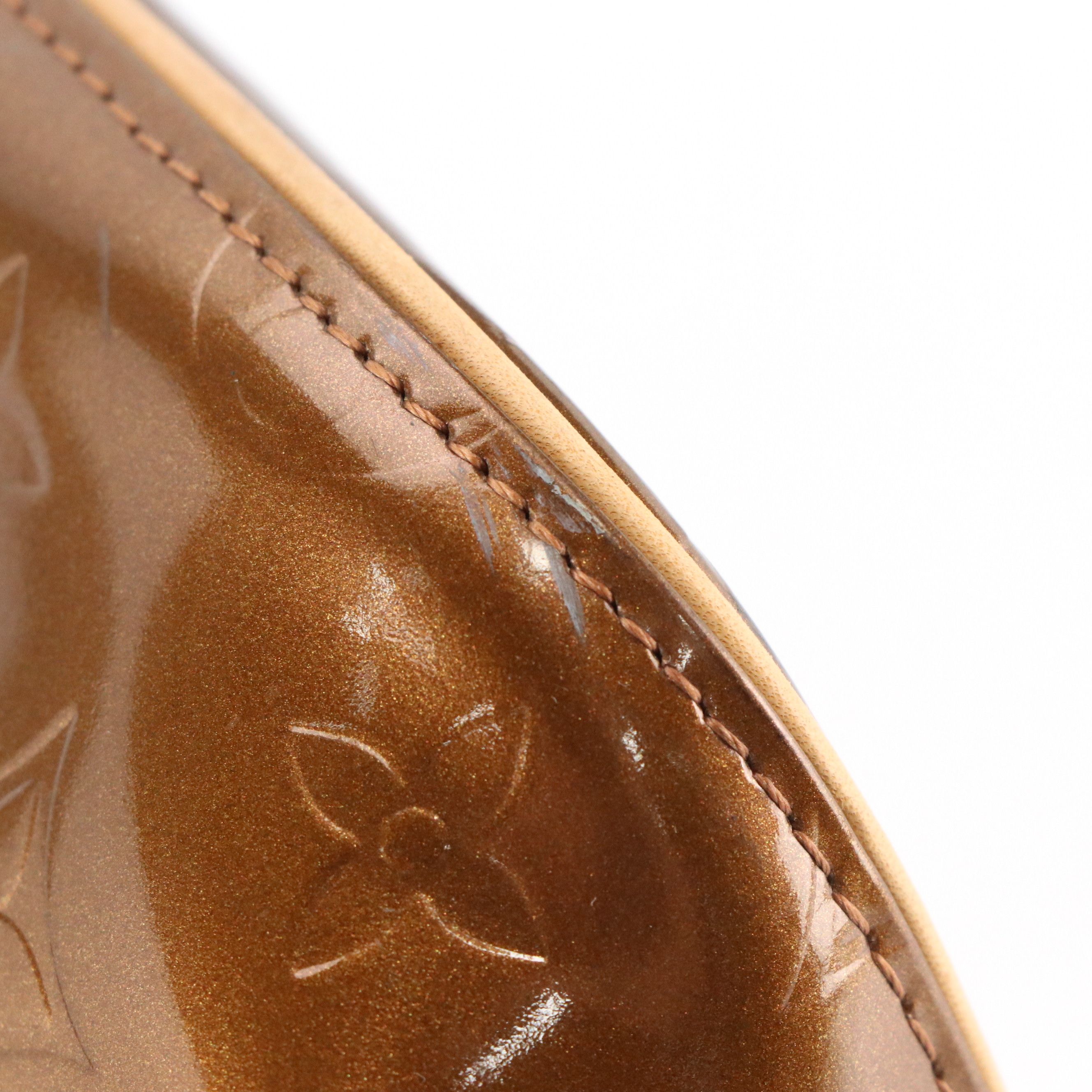 Louis Vuitton Houston Shoulder Bag in Bronze Monogram Vernis Leather