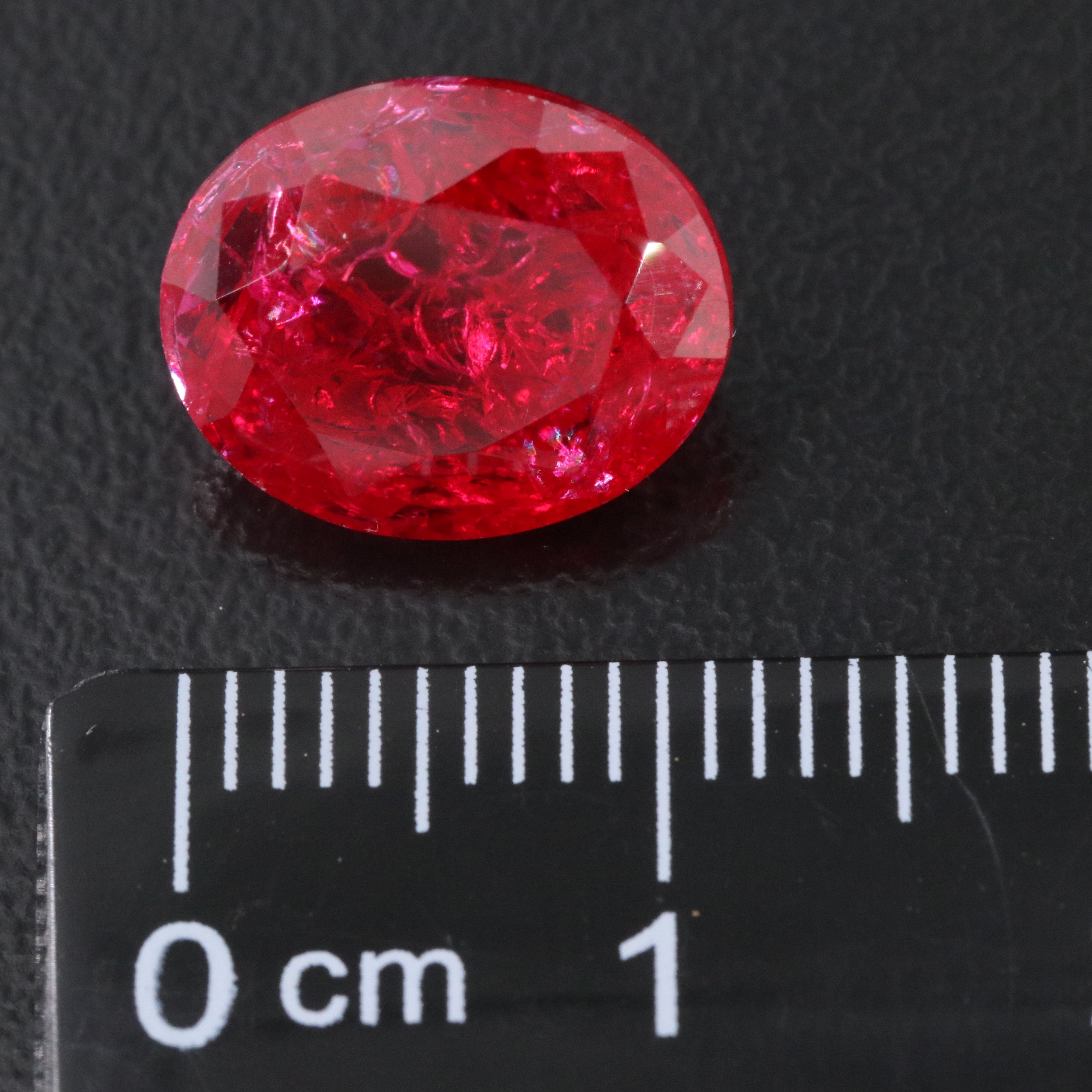 Loose 6.99 CT Lab Grown Ruby