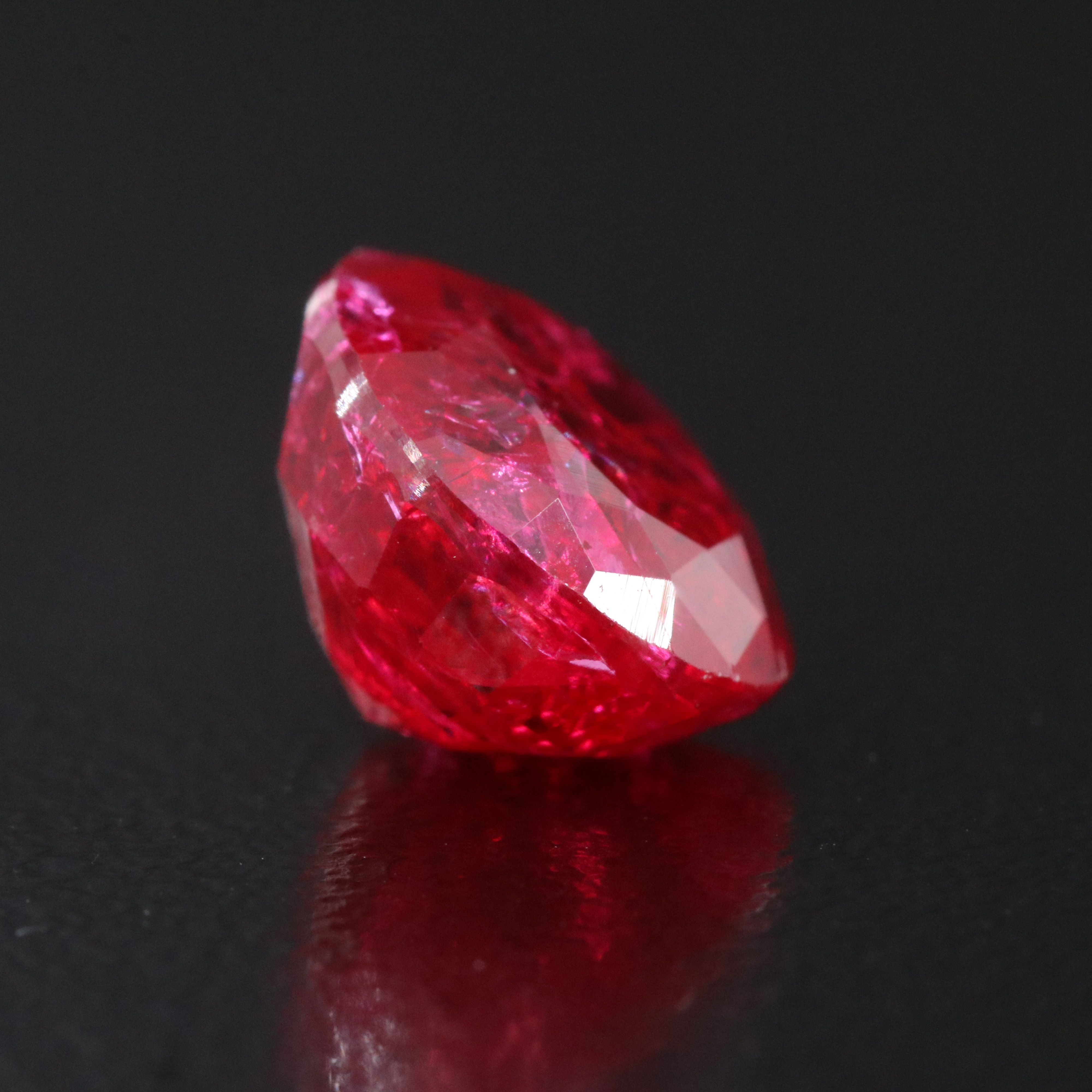 Loose 6.99 CT Lab Grown Ruby
