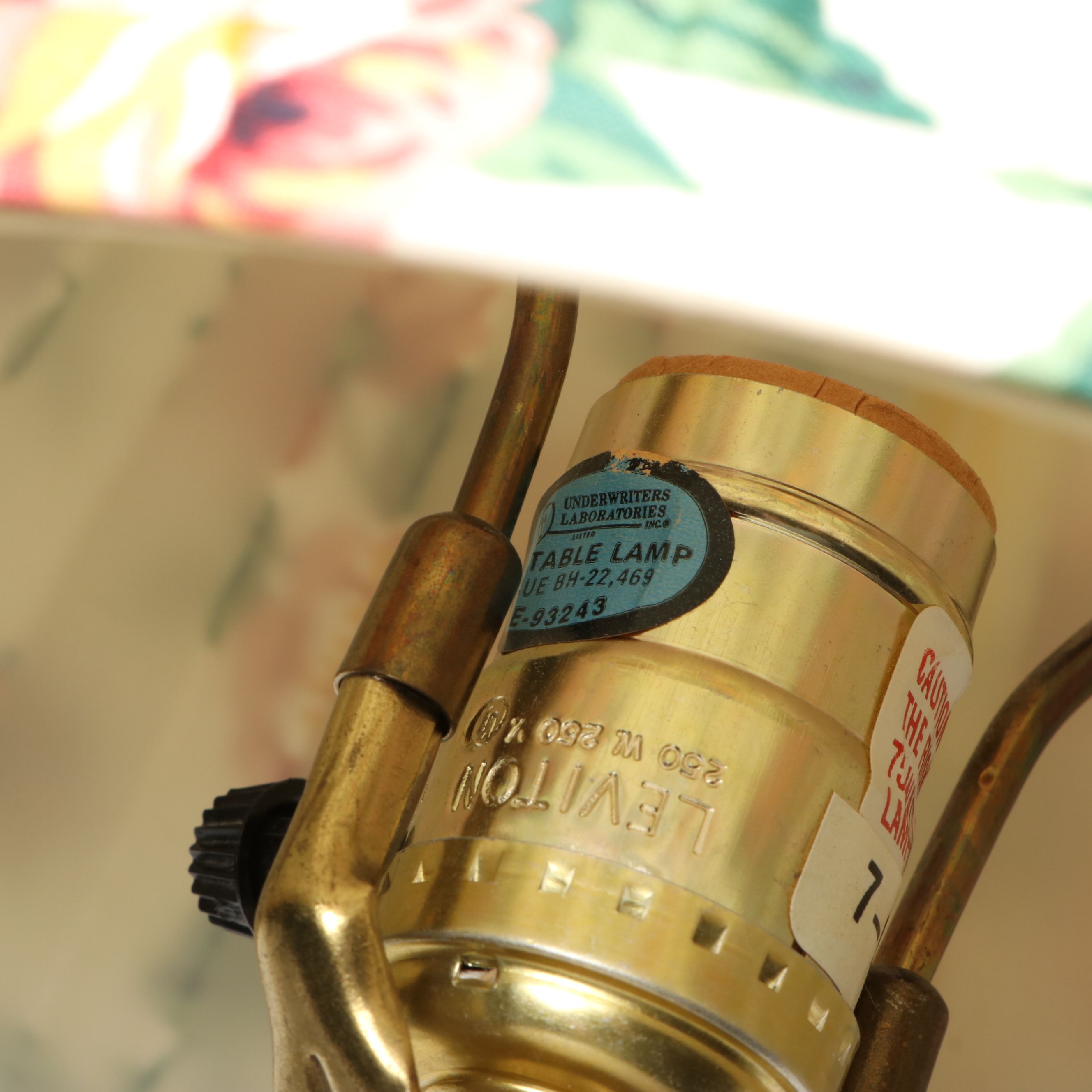 Longaberger Ceramic Table Lamp with Woven Baskets and Sewing Notions