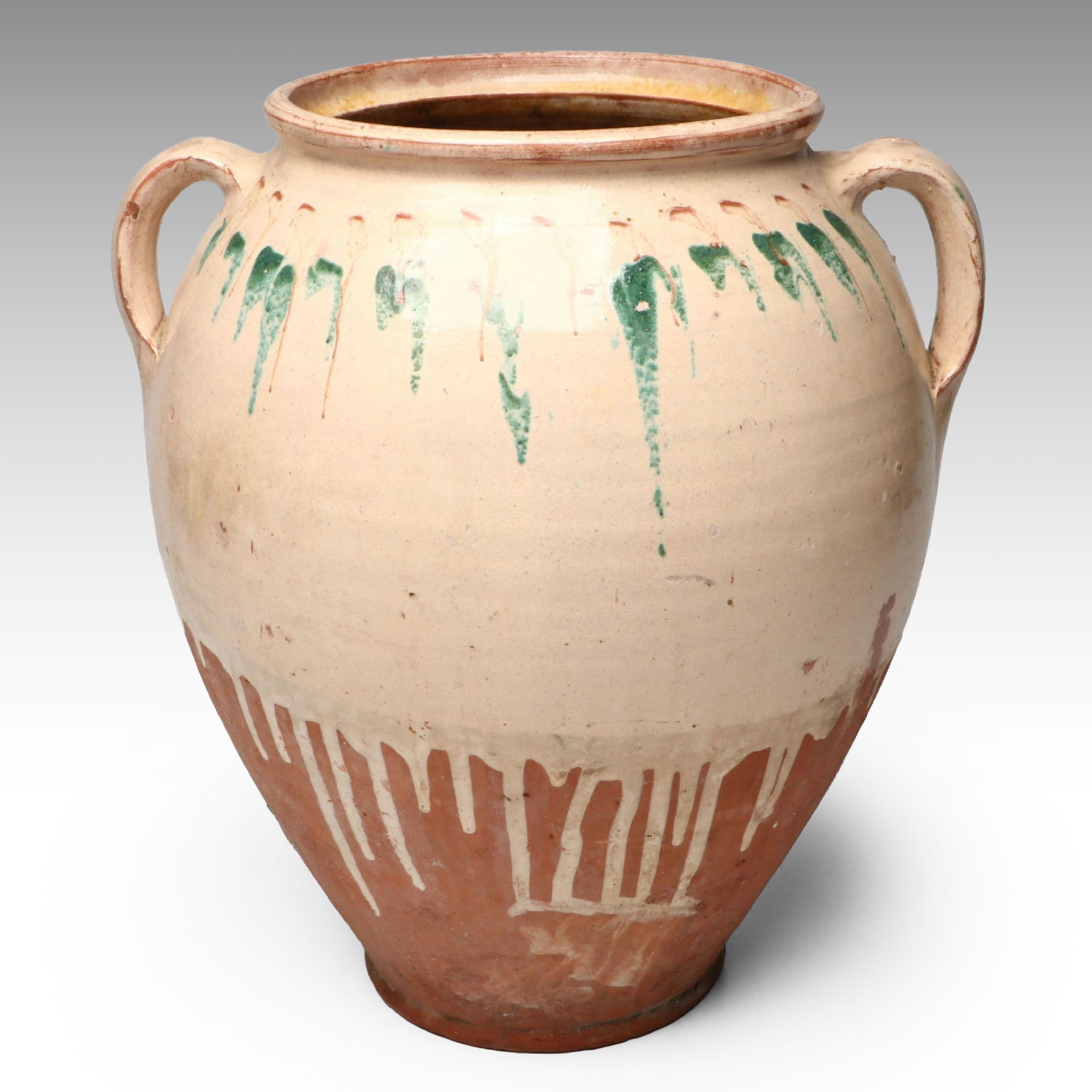 Rustic Drip Glaze Terracotta Vase