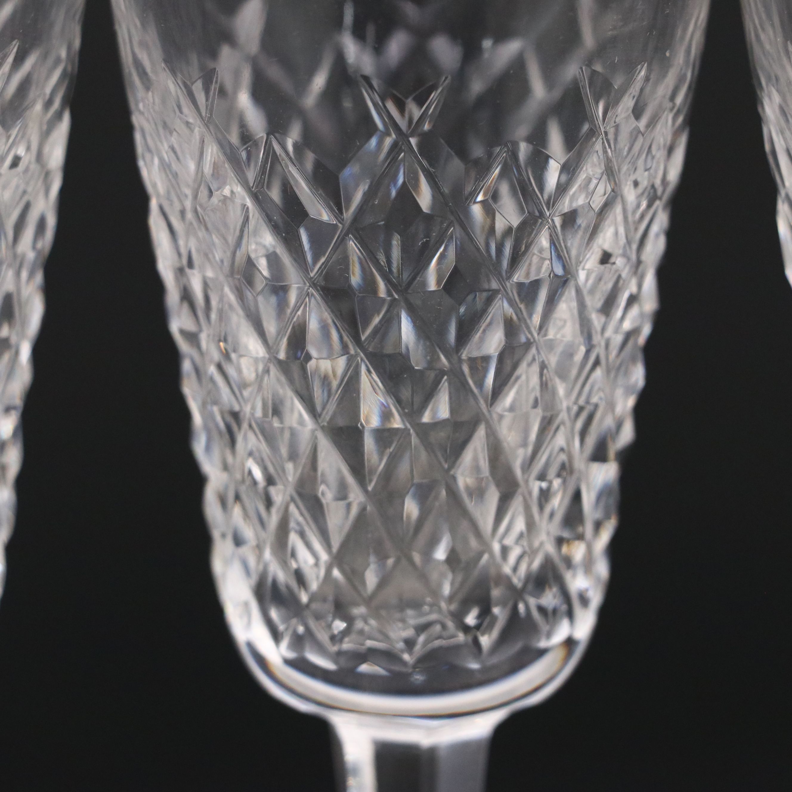 Waterford Handcrafted Cut Crystal Sherry Glasses, Mid-20th Century