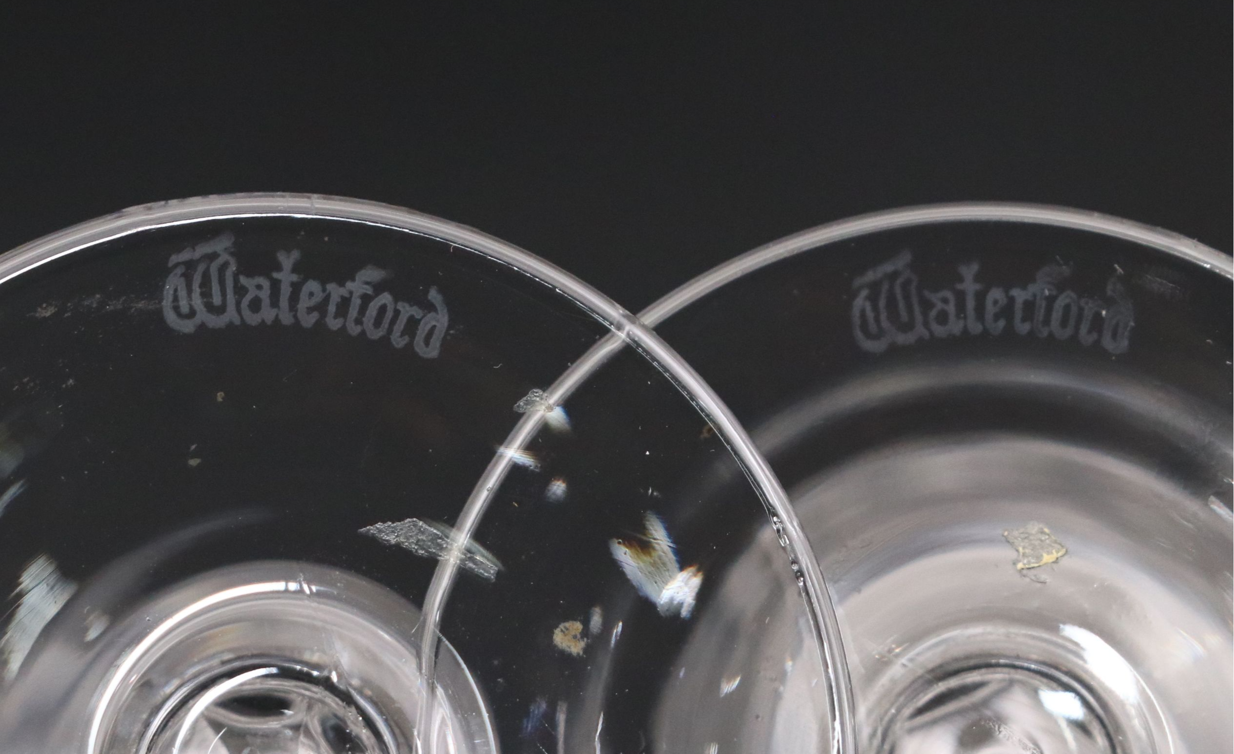 Waterford Handcrafted Cut Crystal Sherry Glasses, Mid-20th Century