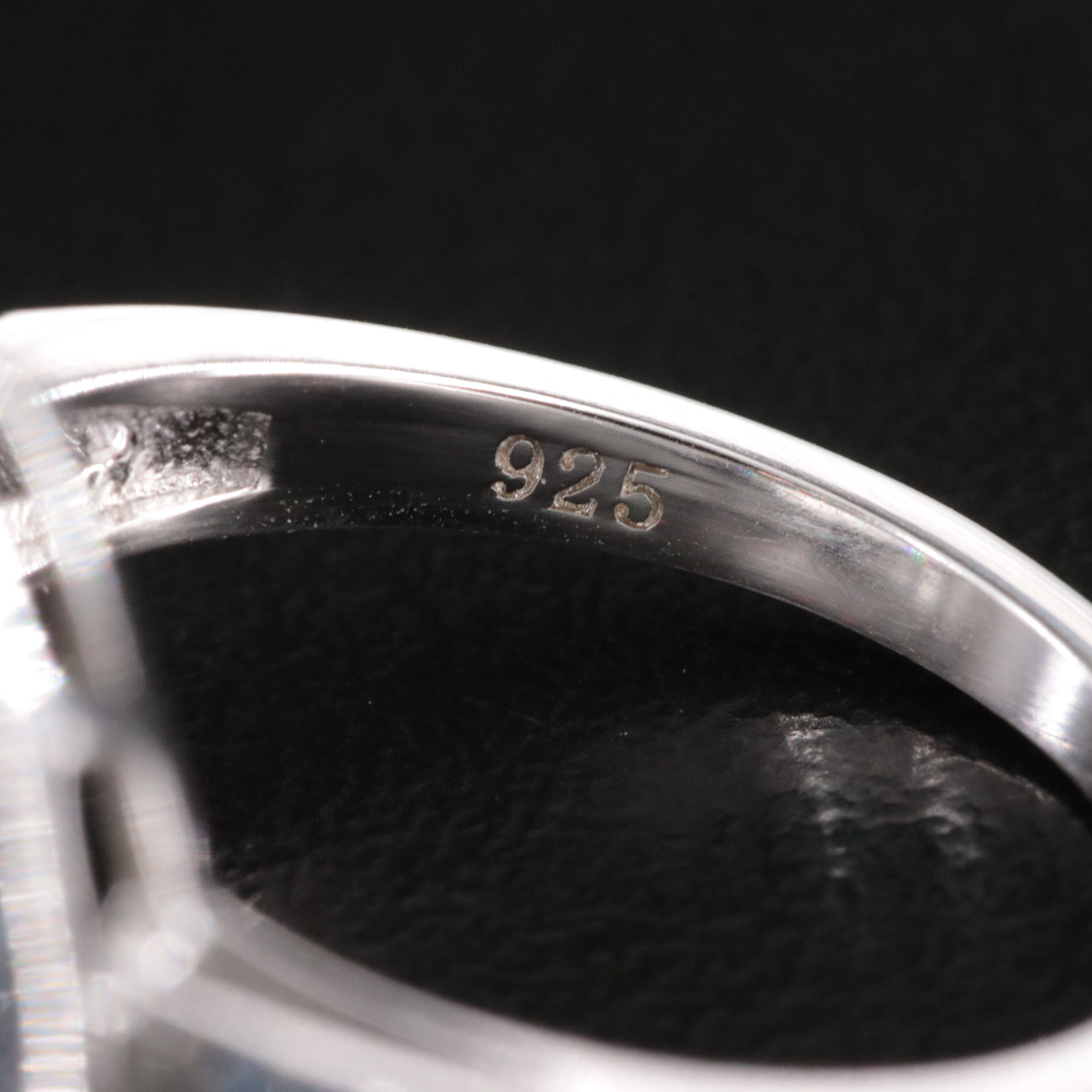 Sterling Pavé Sapphire Shield Ring