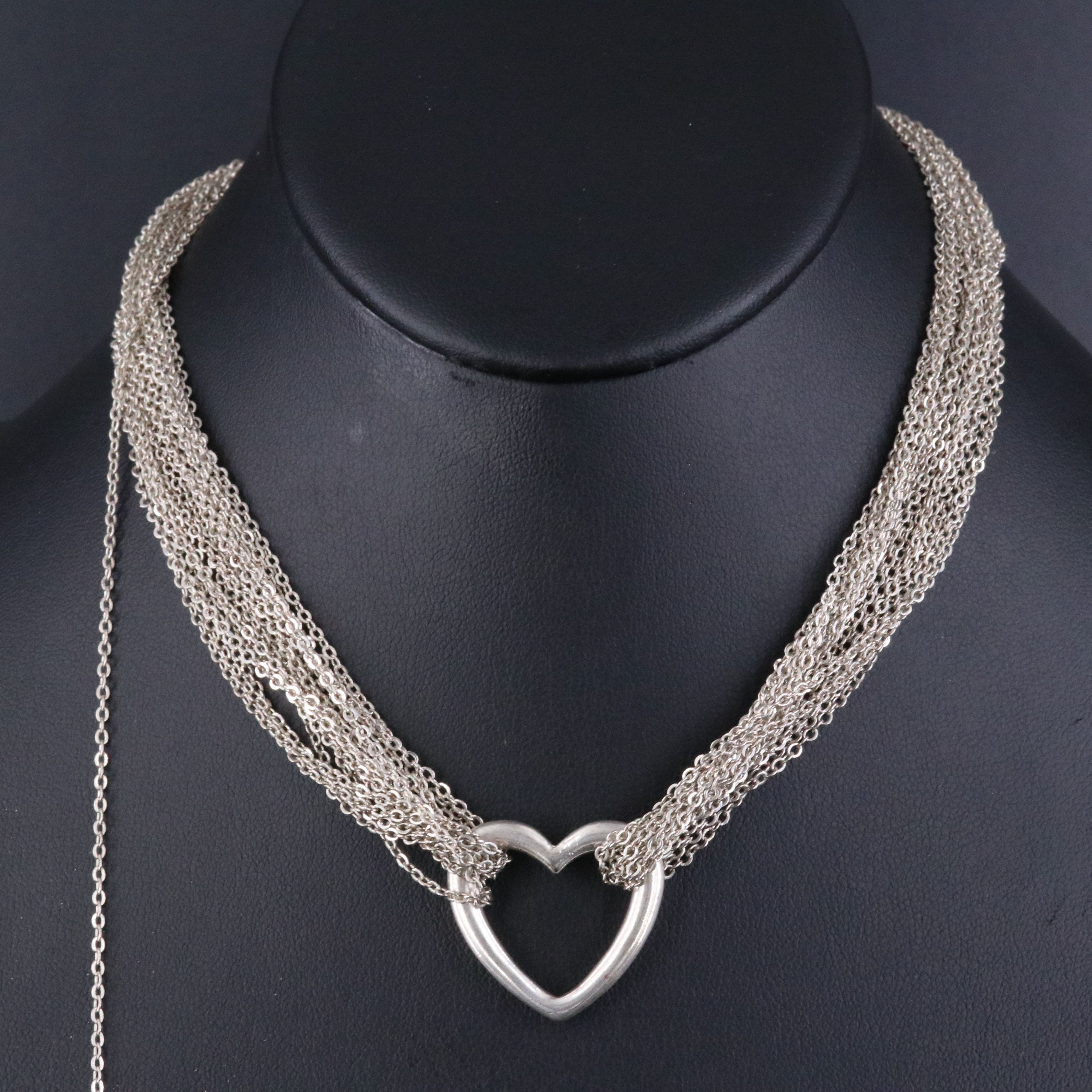 Multi-Strand Heart Toggle Necklace