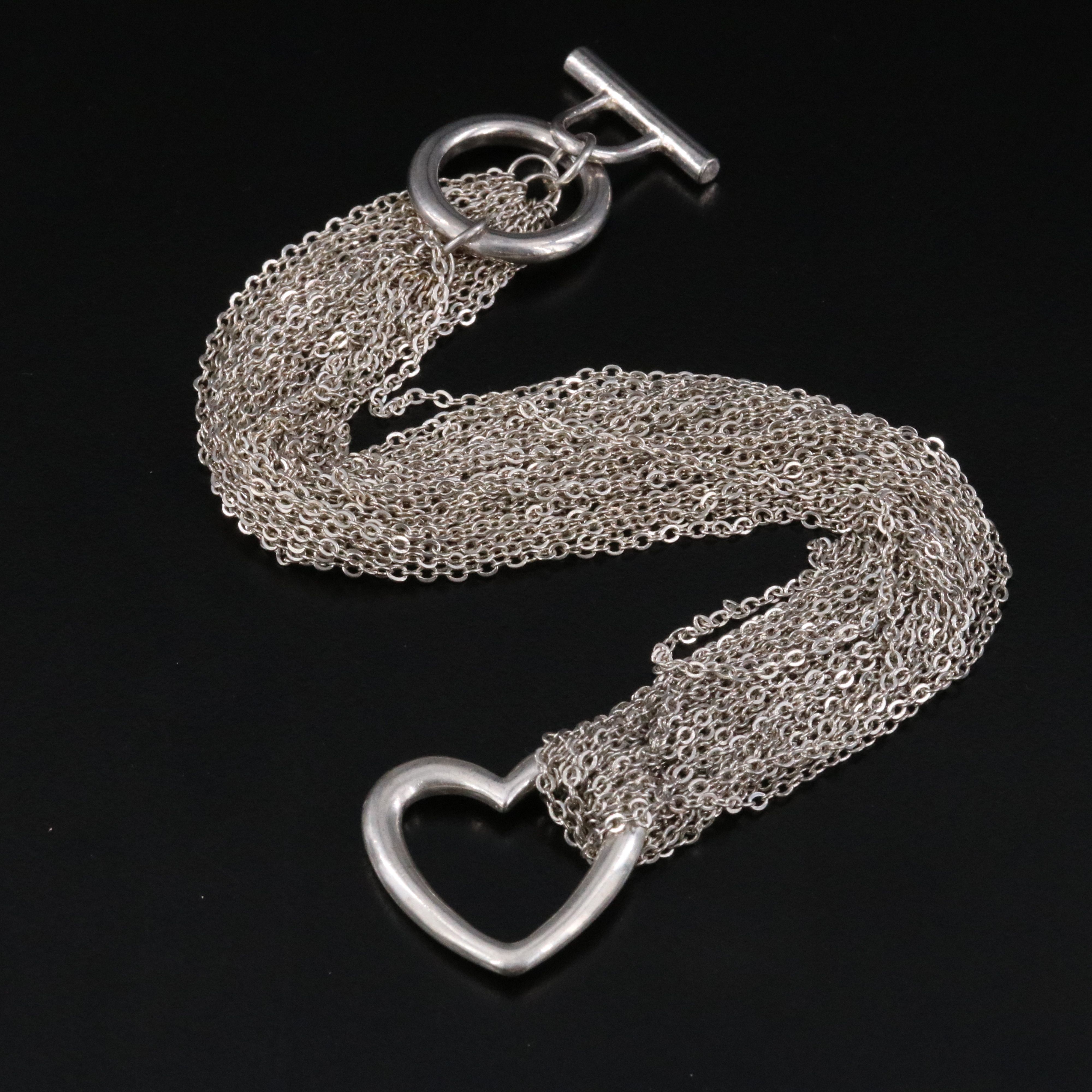 Multi-Strand Heart Toggle Necklace