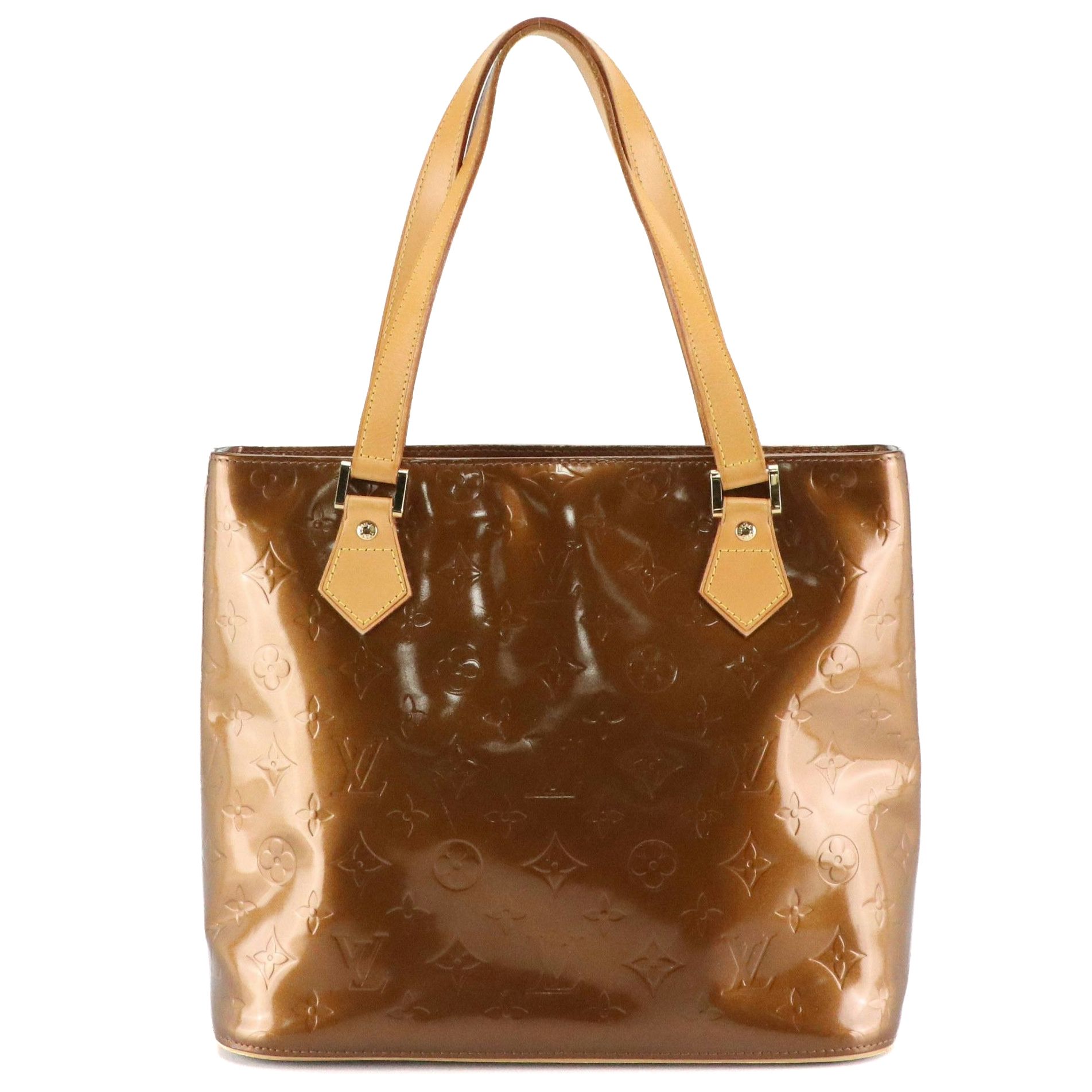 Louis Vuitton Houston Shoulder Bag in Bronze Monogram Vernis Leather