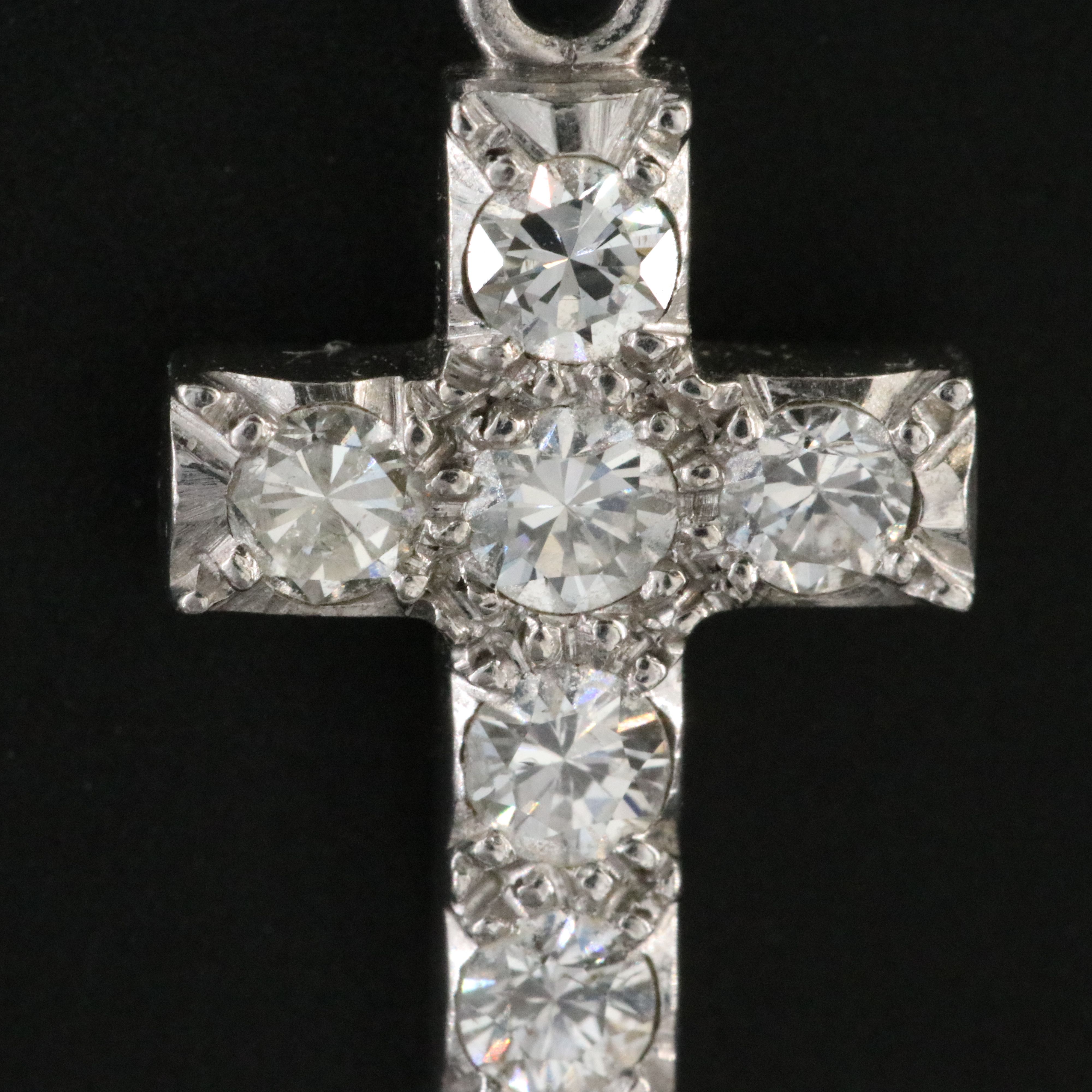 Platinum 0.48 CTW Diamond Cross Pendant
