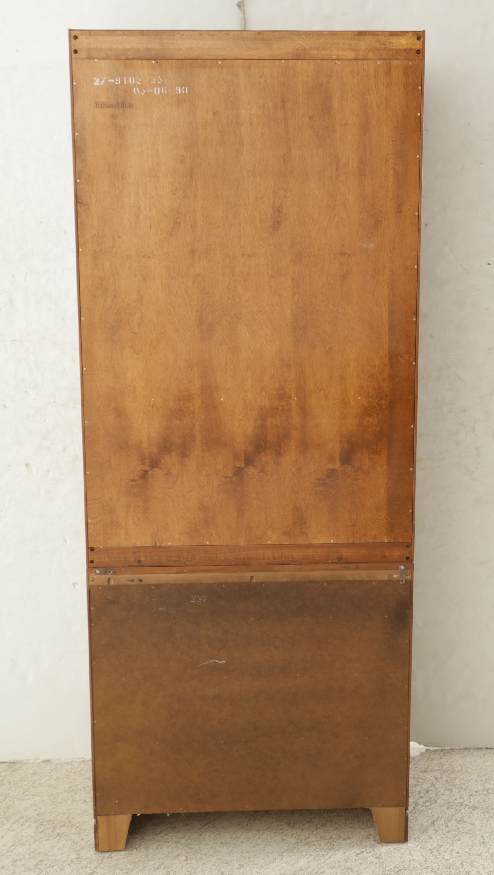 Ethan Allen Cherry Drawer Base and Shelf Unit, Late 20th Century