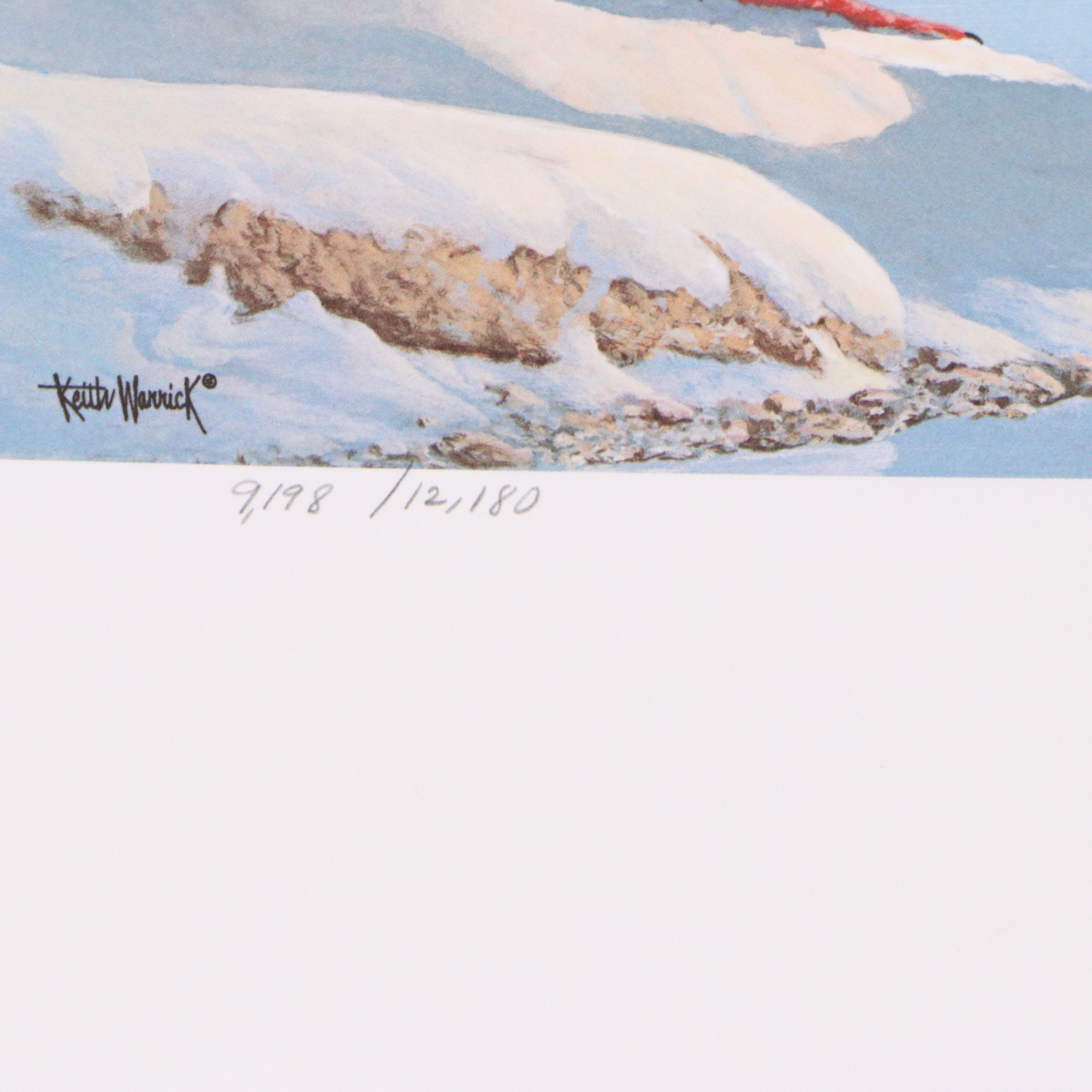 Keith Warrick Washington Duck Stamp Print with Stamp and More, 1986