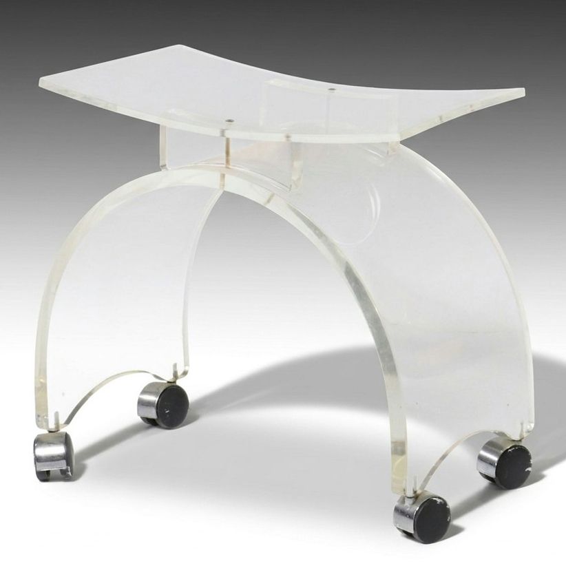 Modern Hollywood Regency Style "Grotto" Vanity Stool, Late 20th Century